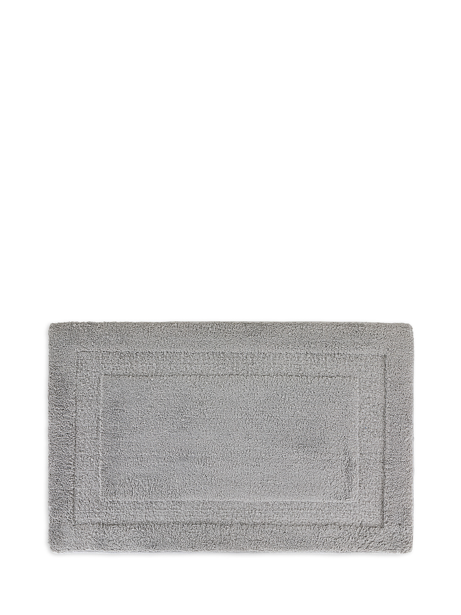Solid color memory foam bath mat, Grey, large image number 0