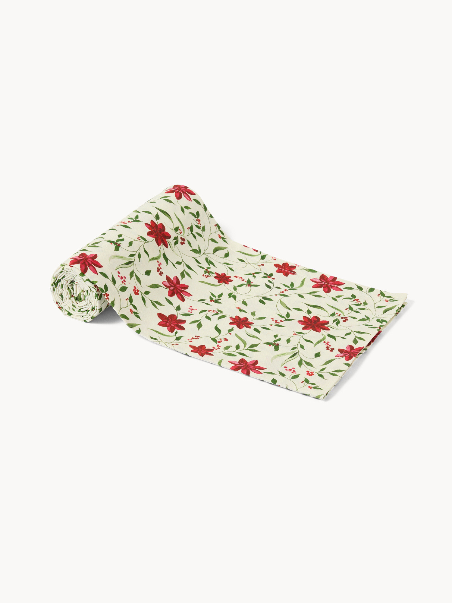 Printed pure cotton panama throw, White, large image number 0