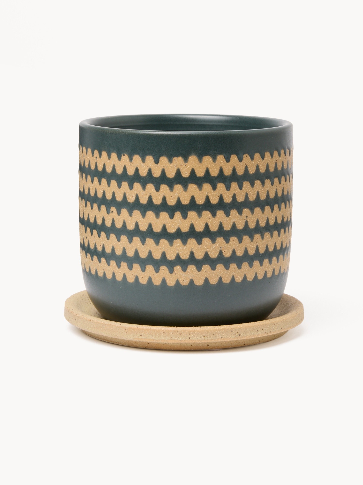 Ceramic cachepot, Green, large image number 0