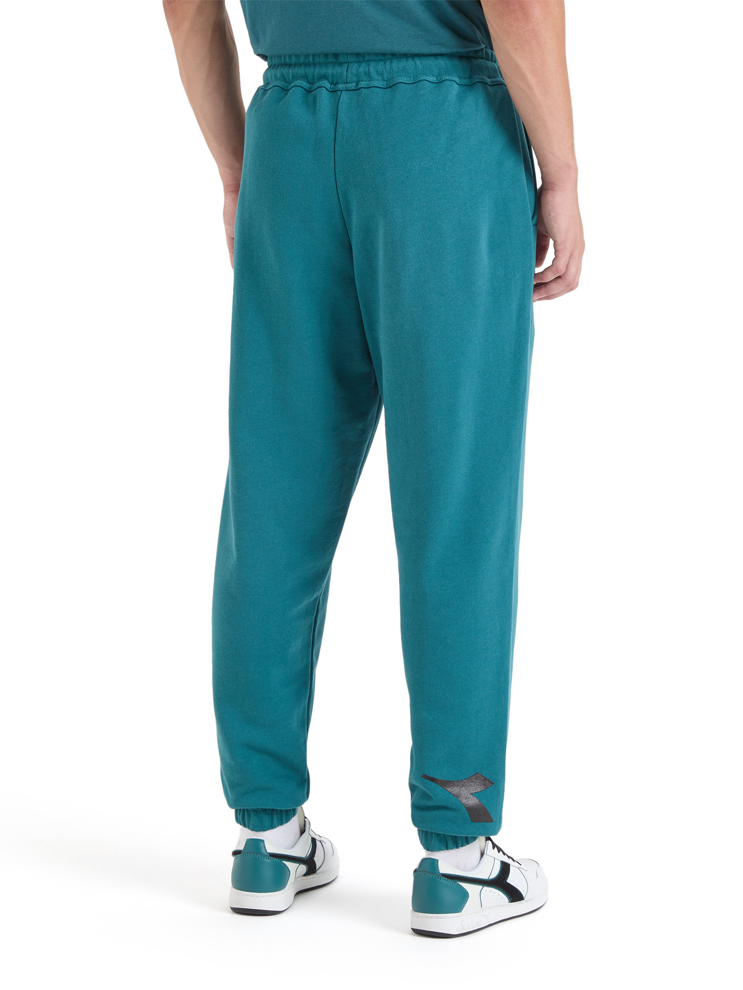 Diadora - Manifesto sports trousers with cotton print, Petroleum , large image number 5