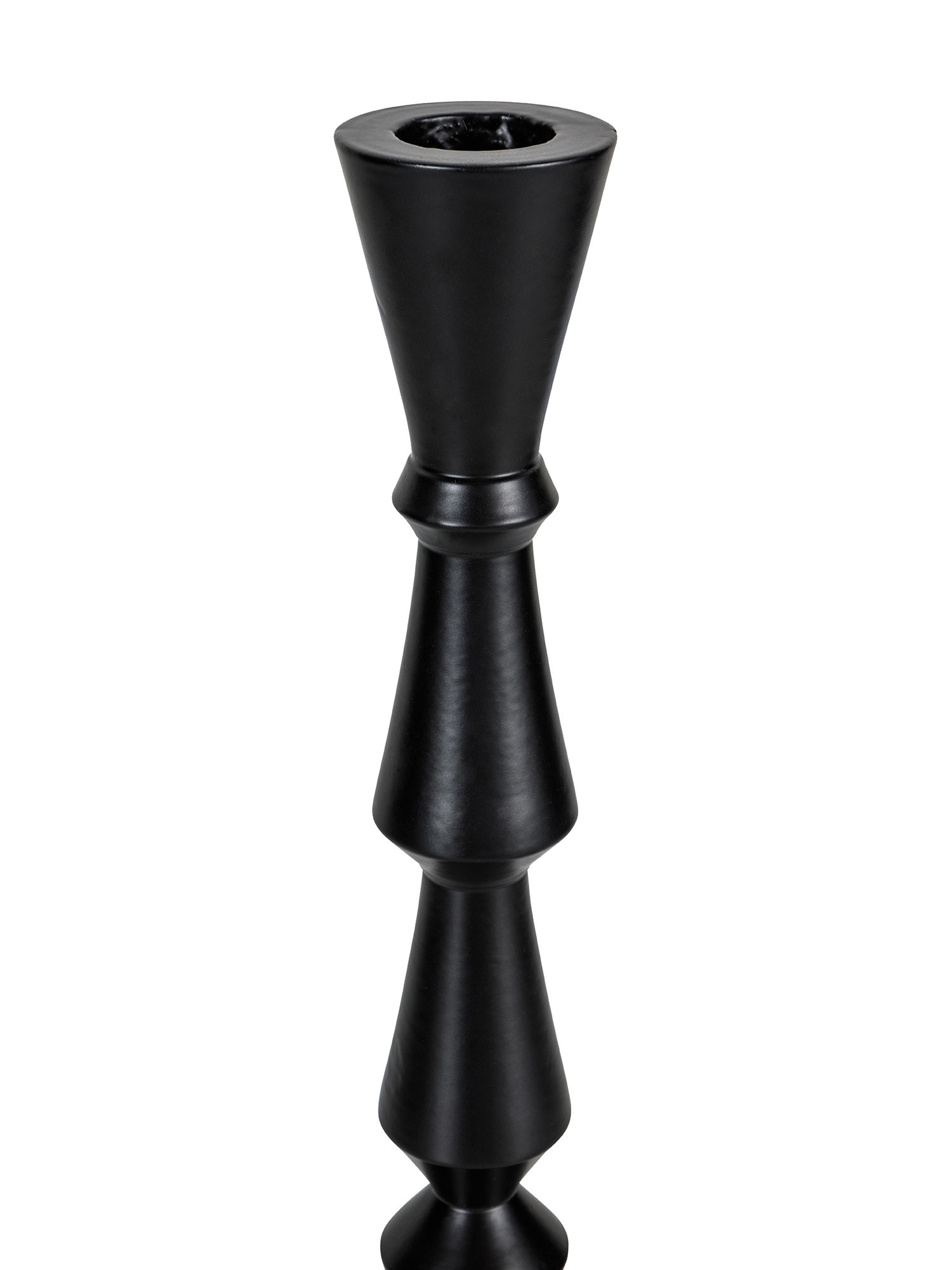 Metal candlestick, Black, large image number 1