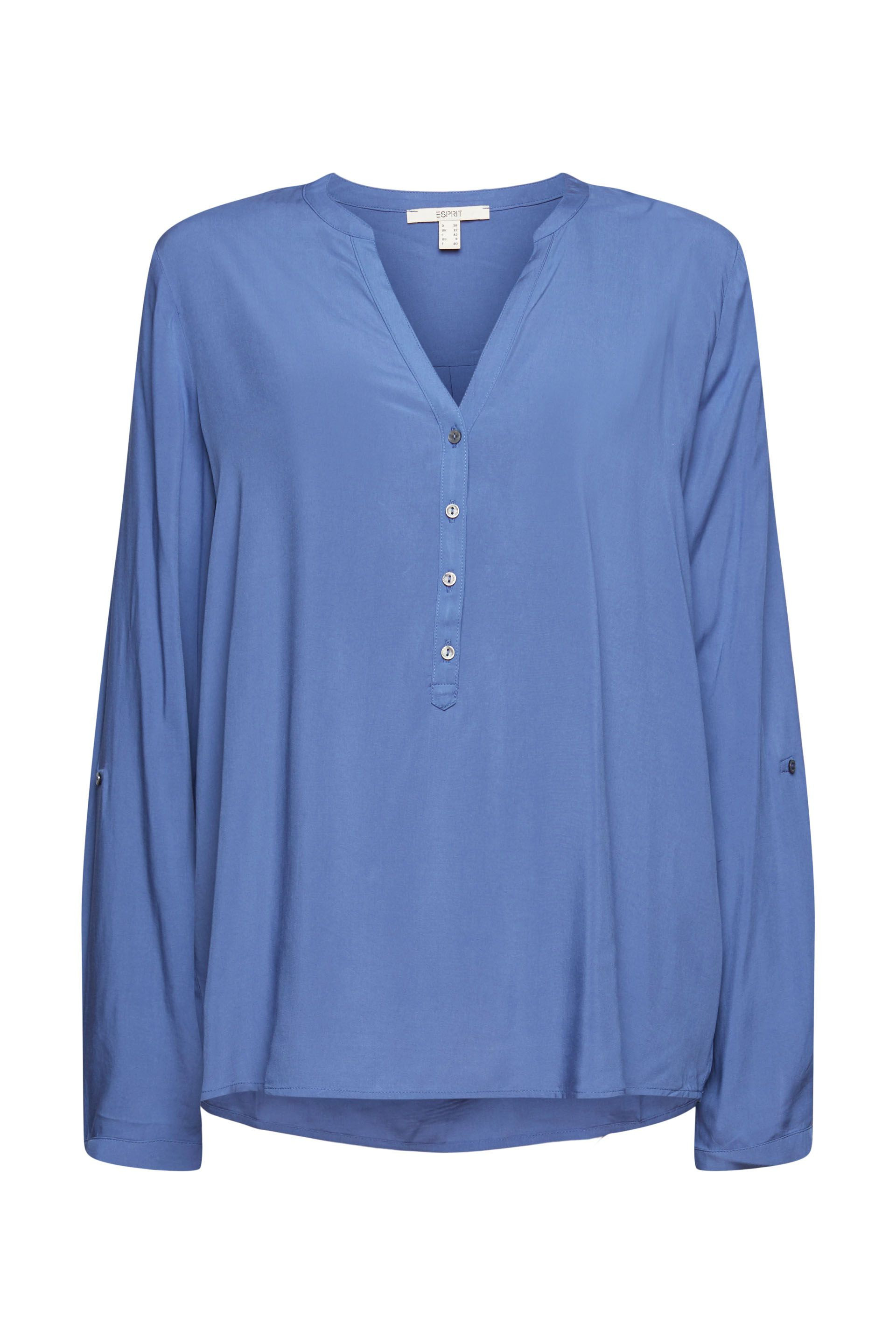 Blusa con maniche regolabili, Azzurro scuro, large image number 0