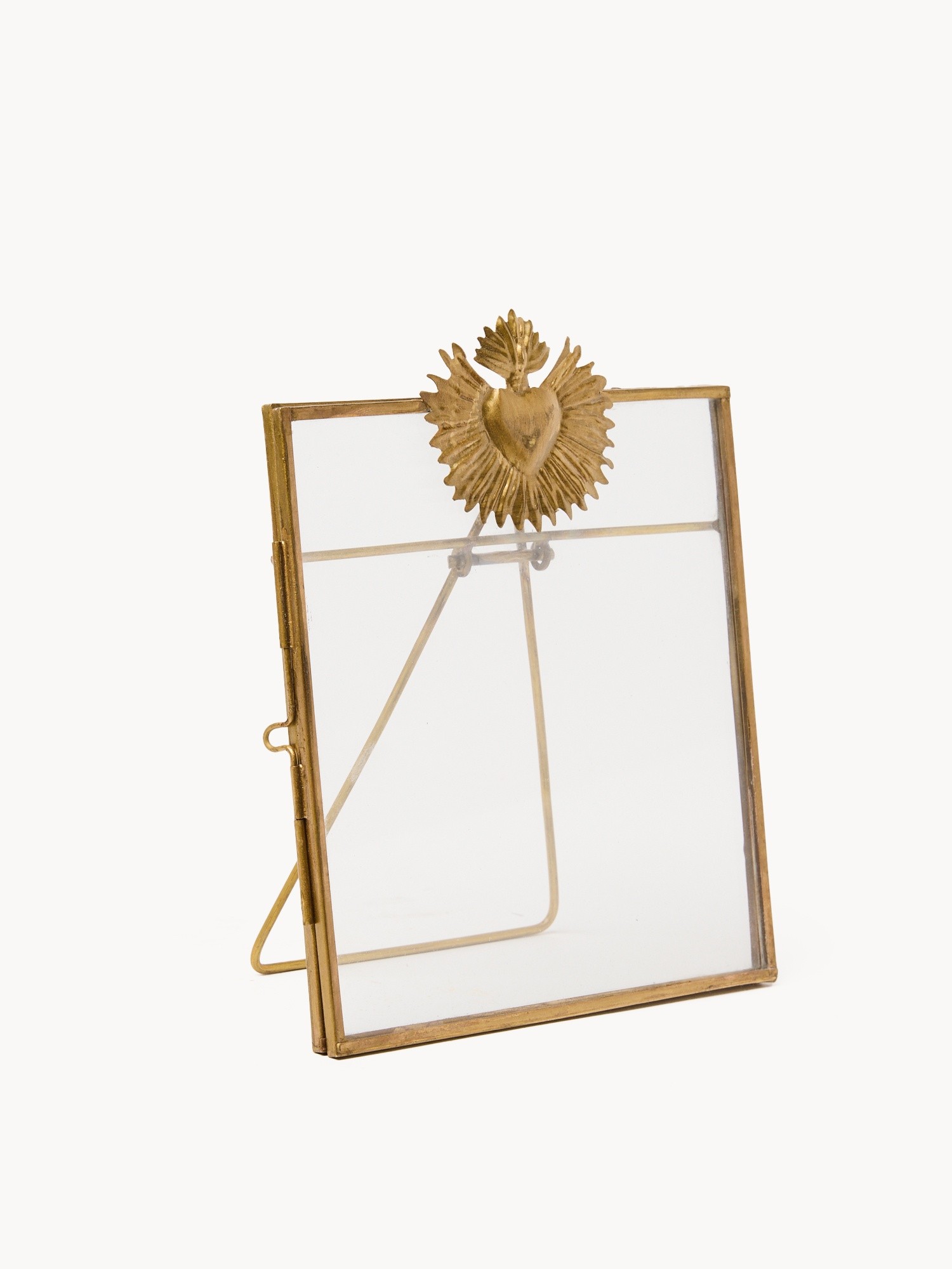 Photo frame with brass border, Gold, large image number 0