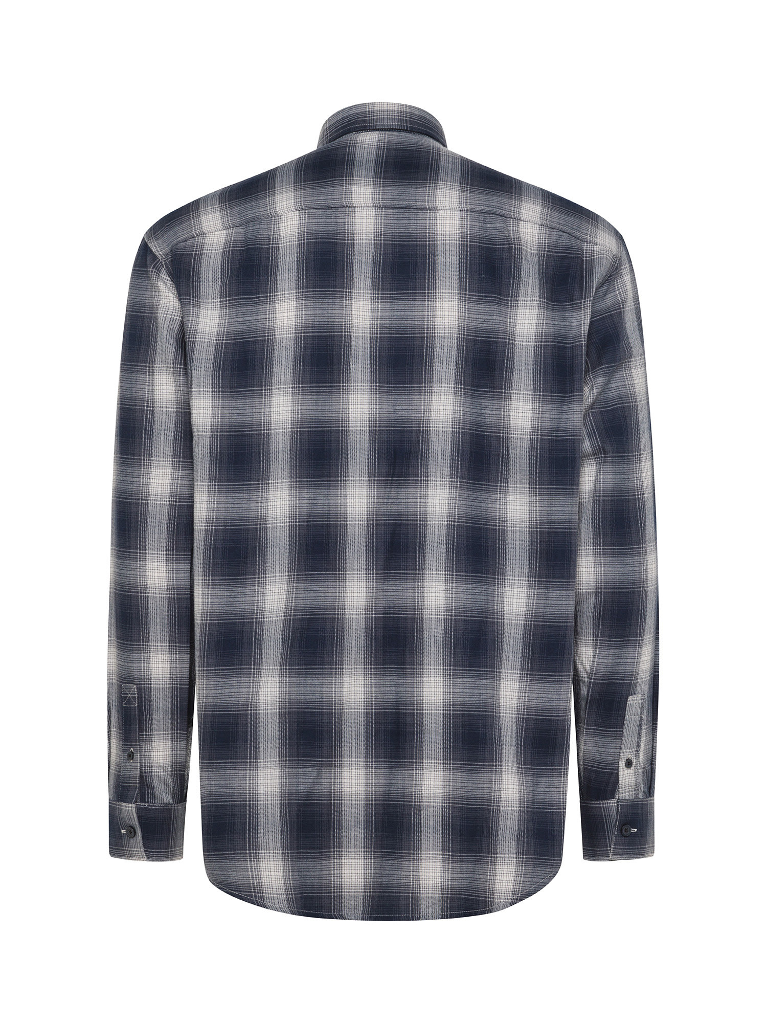 Armani Exchange - Checked shirt in cotton flannel, Dark Blue, large image number 1
