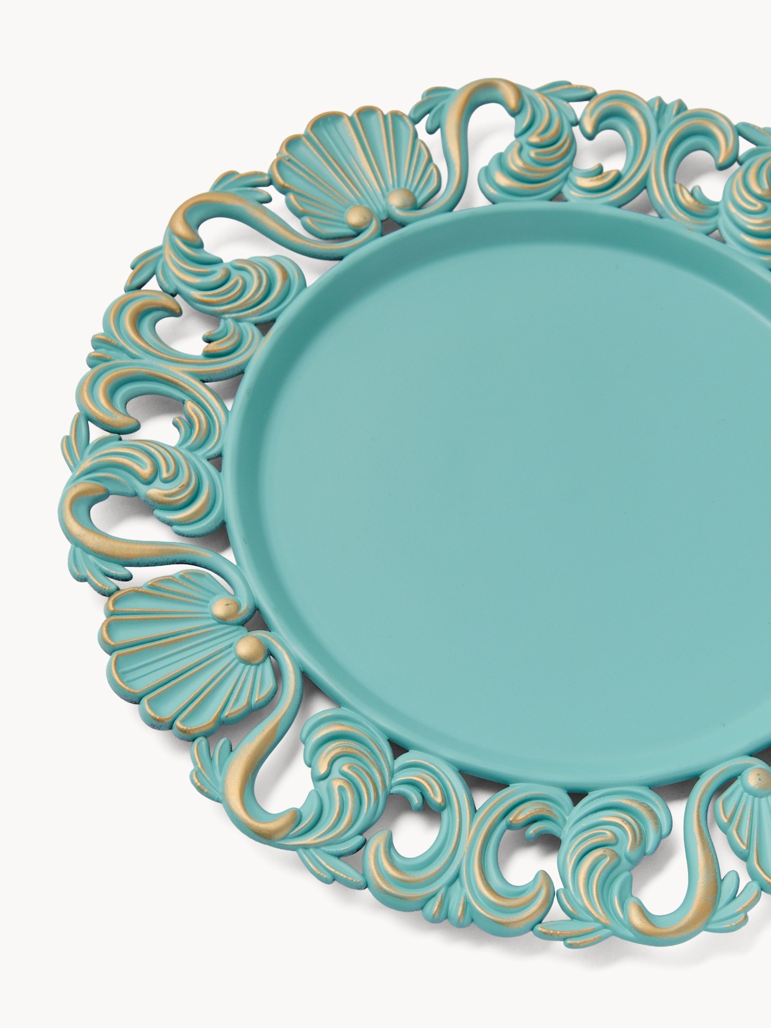 Sottopiatto in plastica traforato, Azzurro, large image number 1