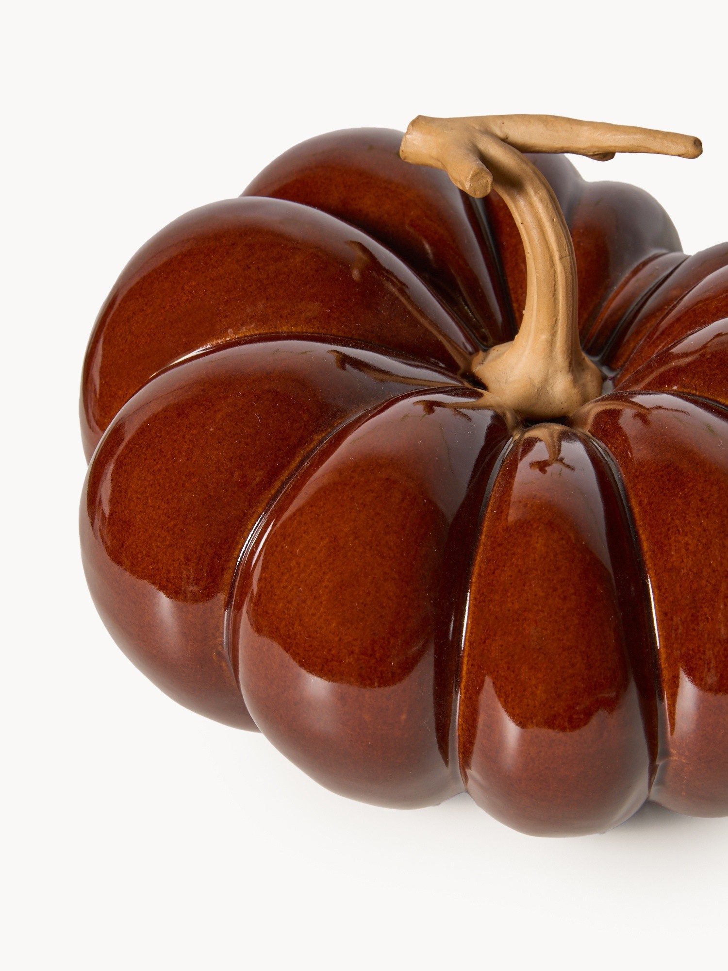 Decorative ceramic pumpkin, Dark Brown, large image number 1