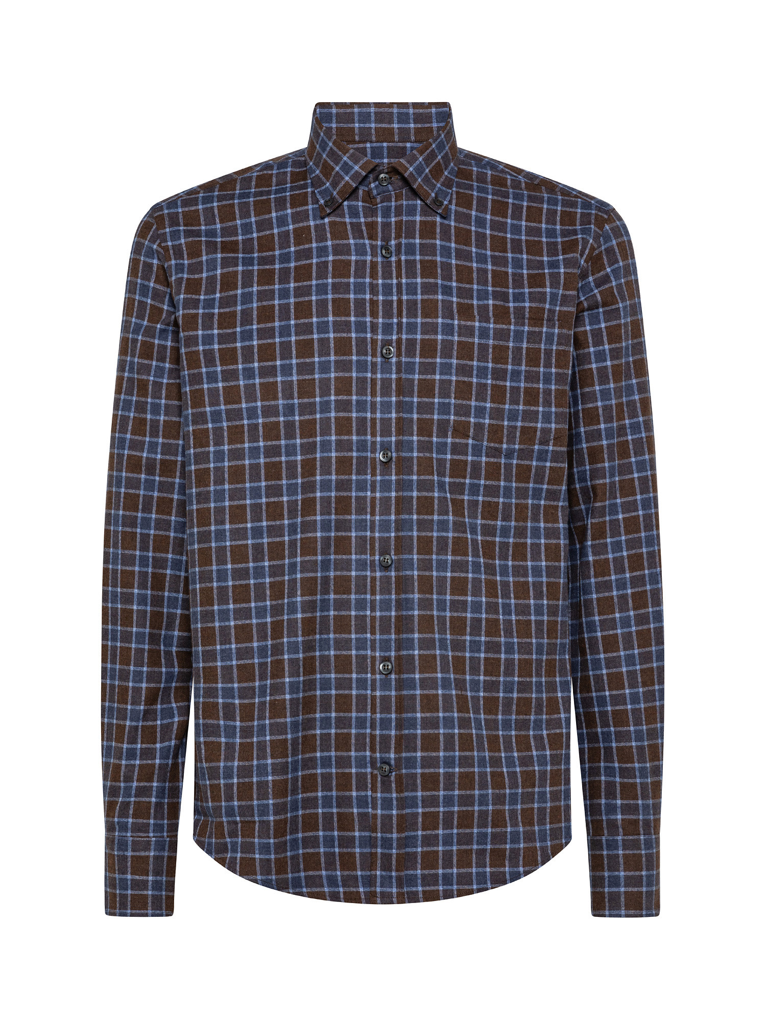 Melange flannel shirt, Multicolor, large image number 0