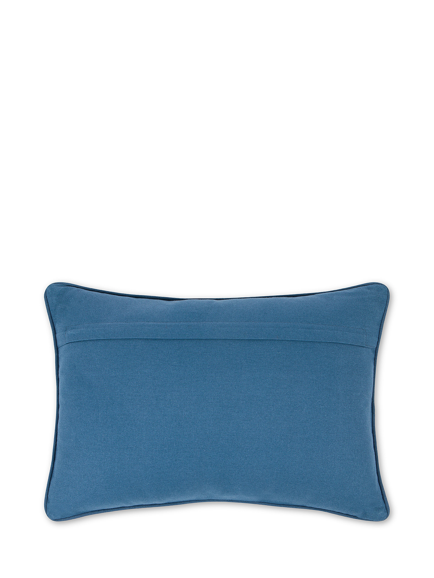 Cuscino 35X50 cm con applicazioni e ricami, Bianco/Azzurro, large image number 1