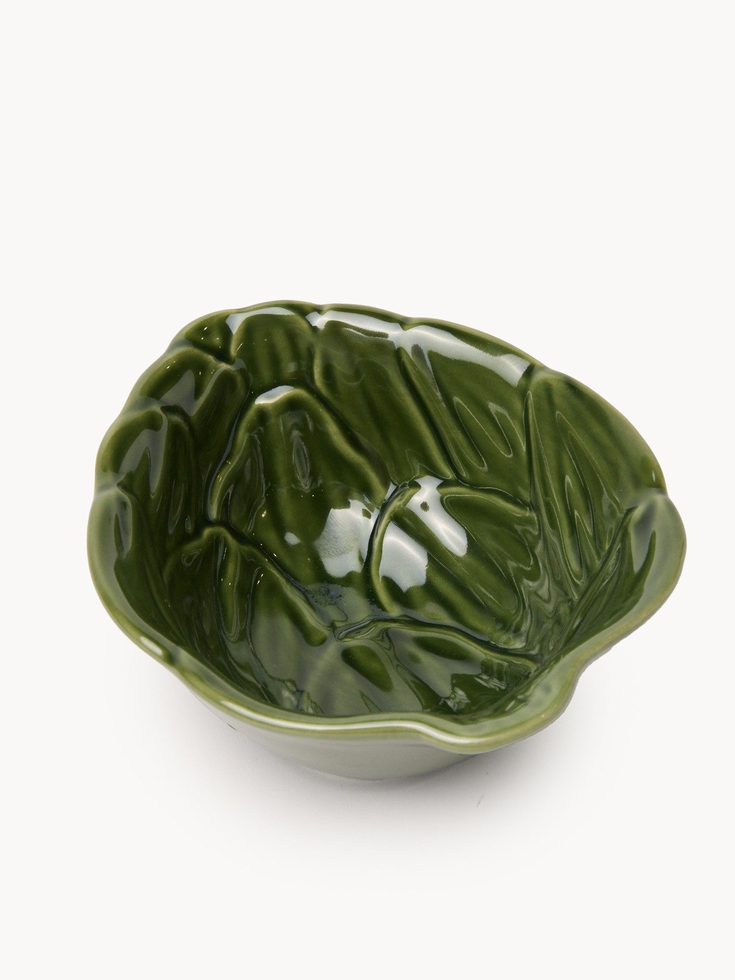 Artichoke-shaped ceramic bowl, Green, large image number 1