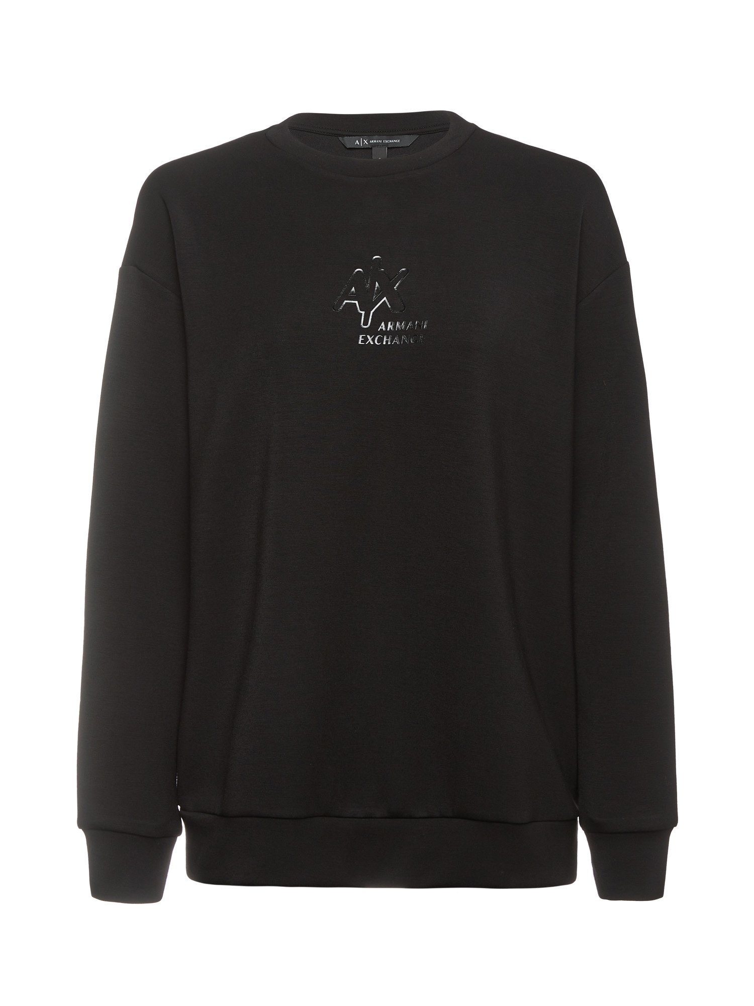 Armani Exchange - Sweatshirt with logo print, Black, large image number 0