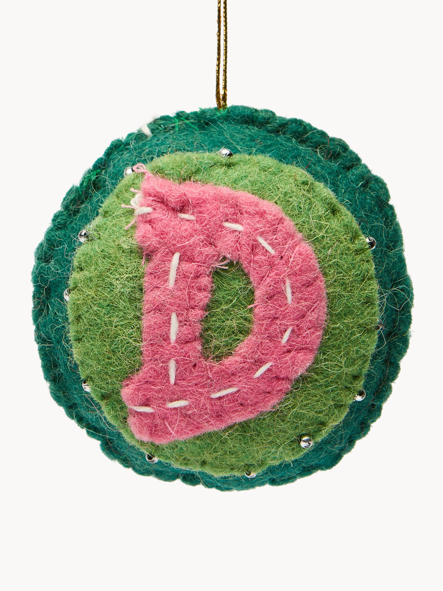 Pallina in feltro lettera D, Multicolor, large image number 1