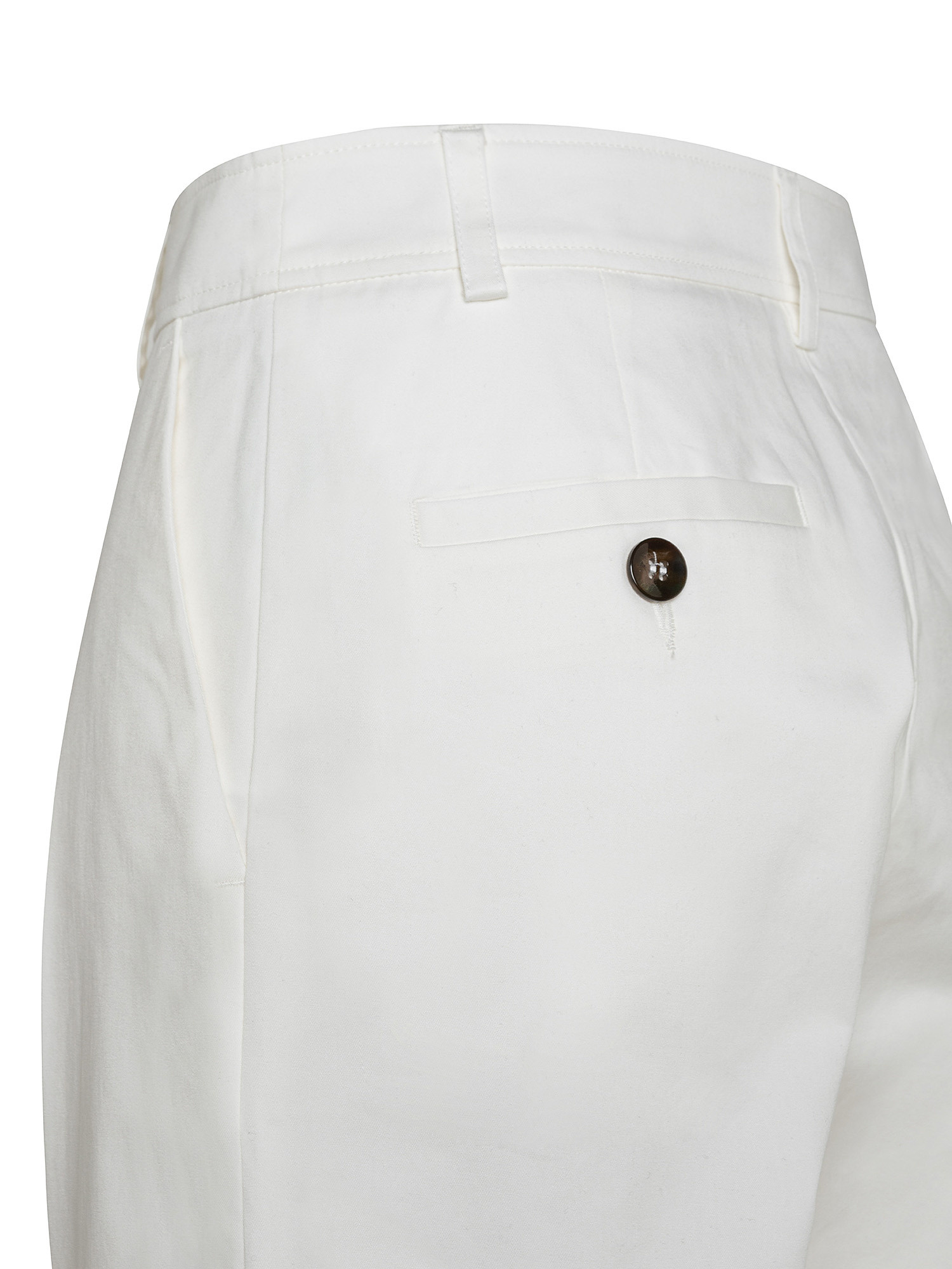 Pantaloni Anderson in gabardine di cotone elasticizzato, Bianco, large image number 2