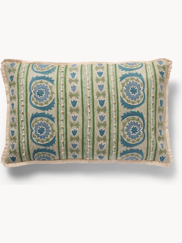 Cuscino con ricamo piastrelle 65x40cm