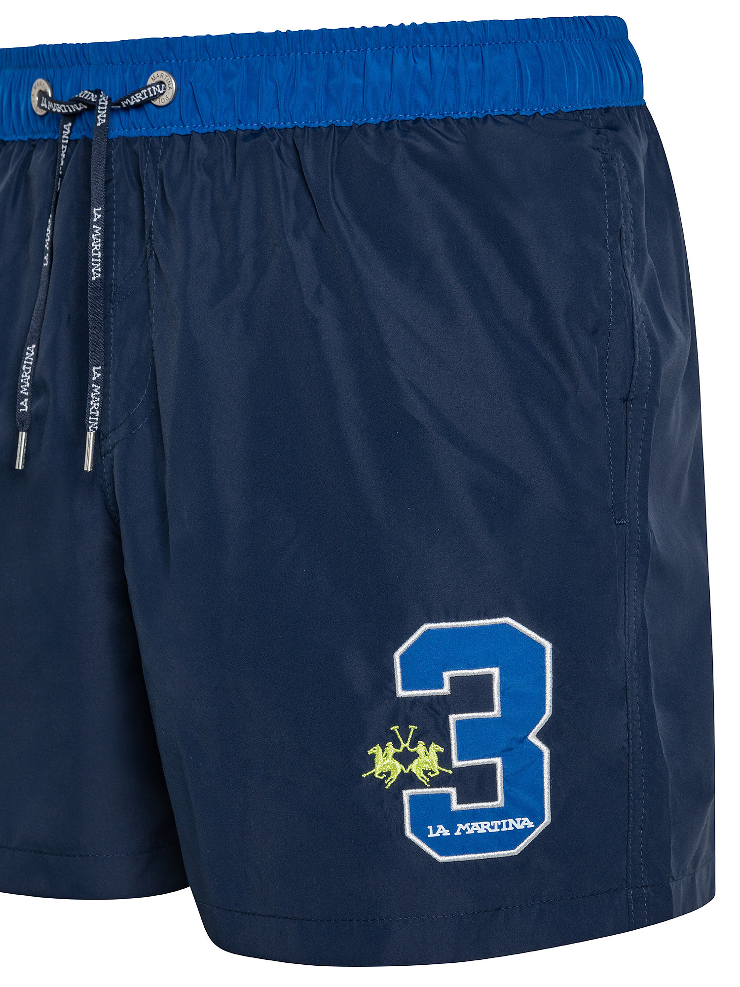 Nylon swim shorts with regular fit drawstring, Blue, large image number 2