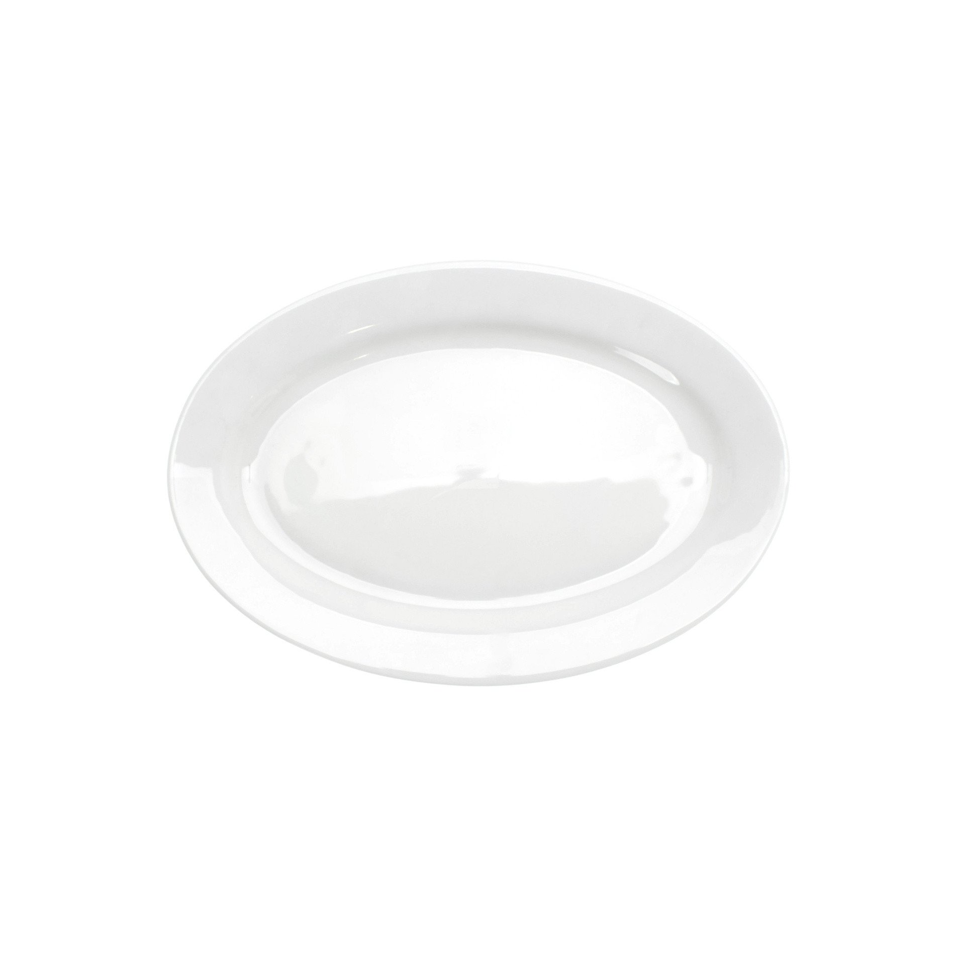 Veronica new bone china oval plate, White, large image number 0