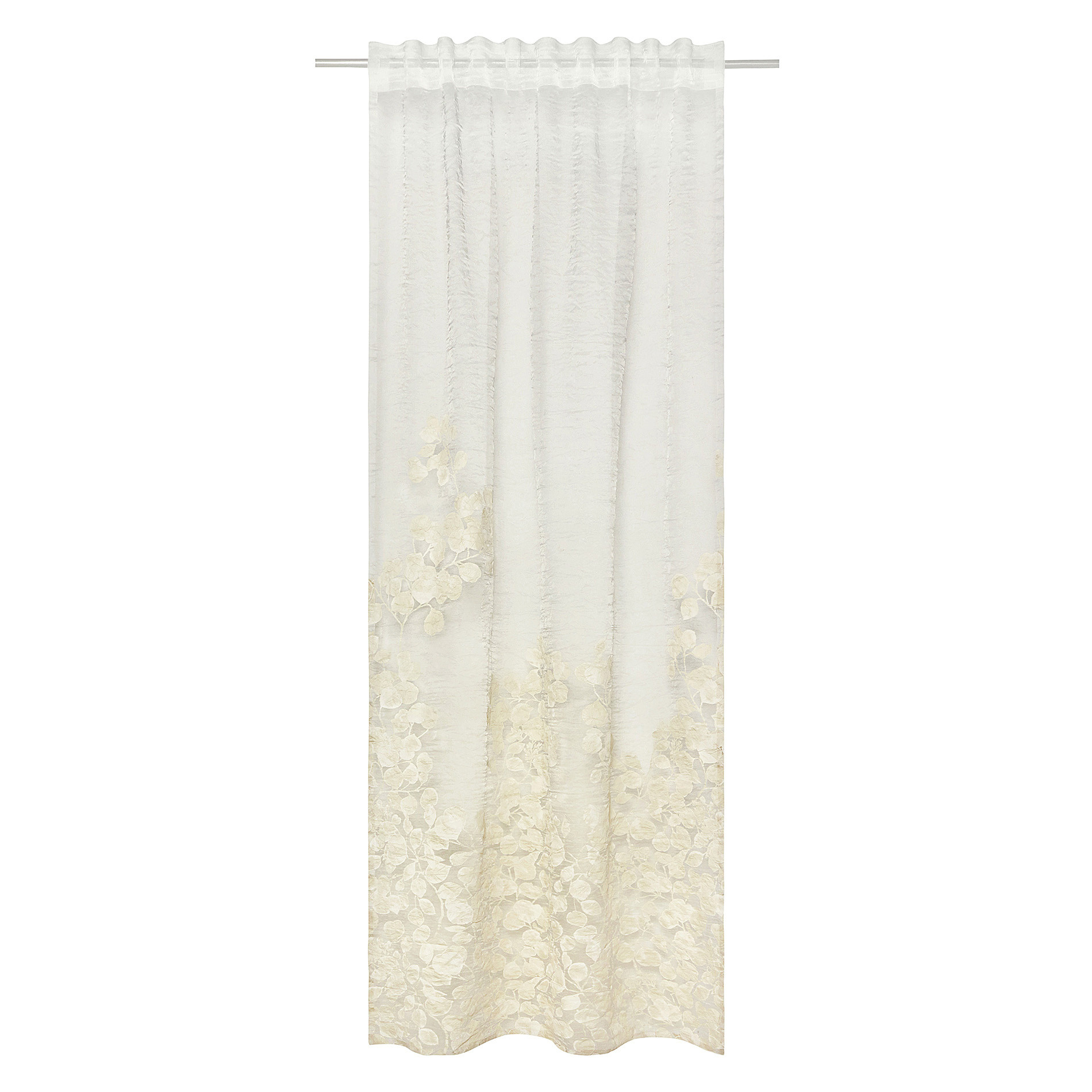 Devore Curtain, White Ivory, large image number 1