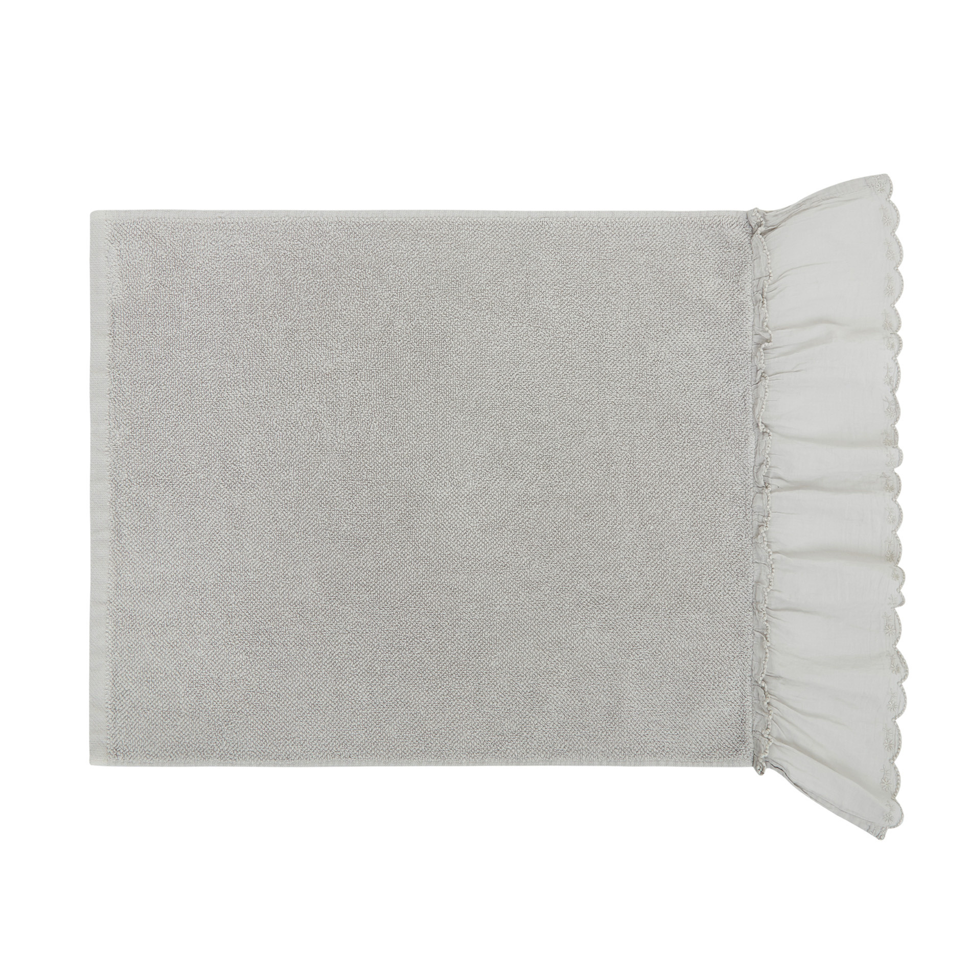 Asciugamano cotone bordo voile Portofino, Grigio chiaro, large image number 2