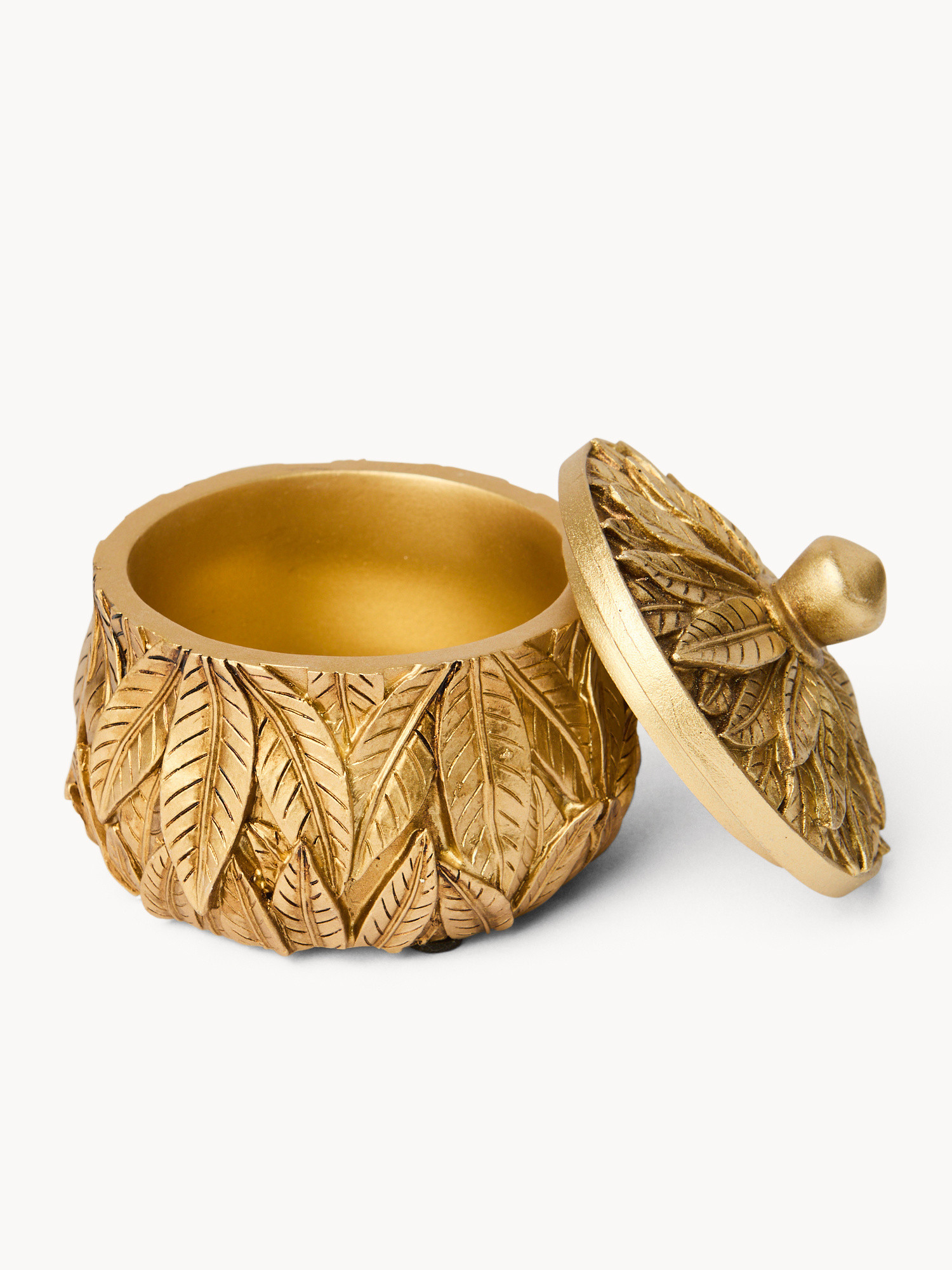 Polyresin jewelry box, Gold, large image number 1