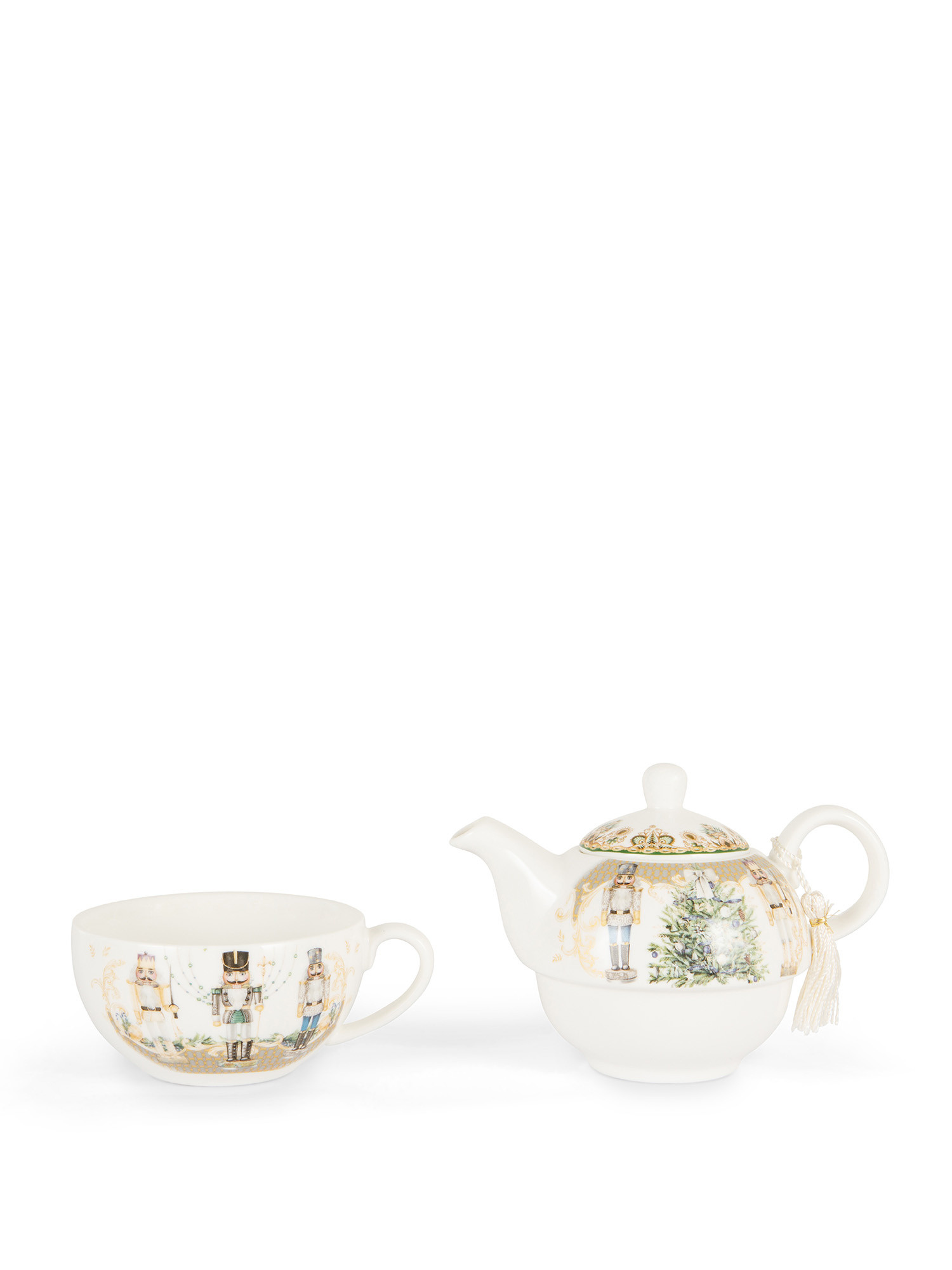 Tea Forone new bone china nutcracker motif, White, large image number 1