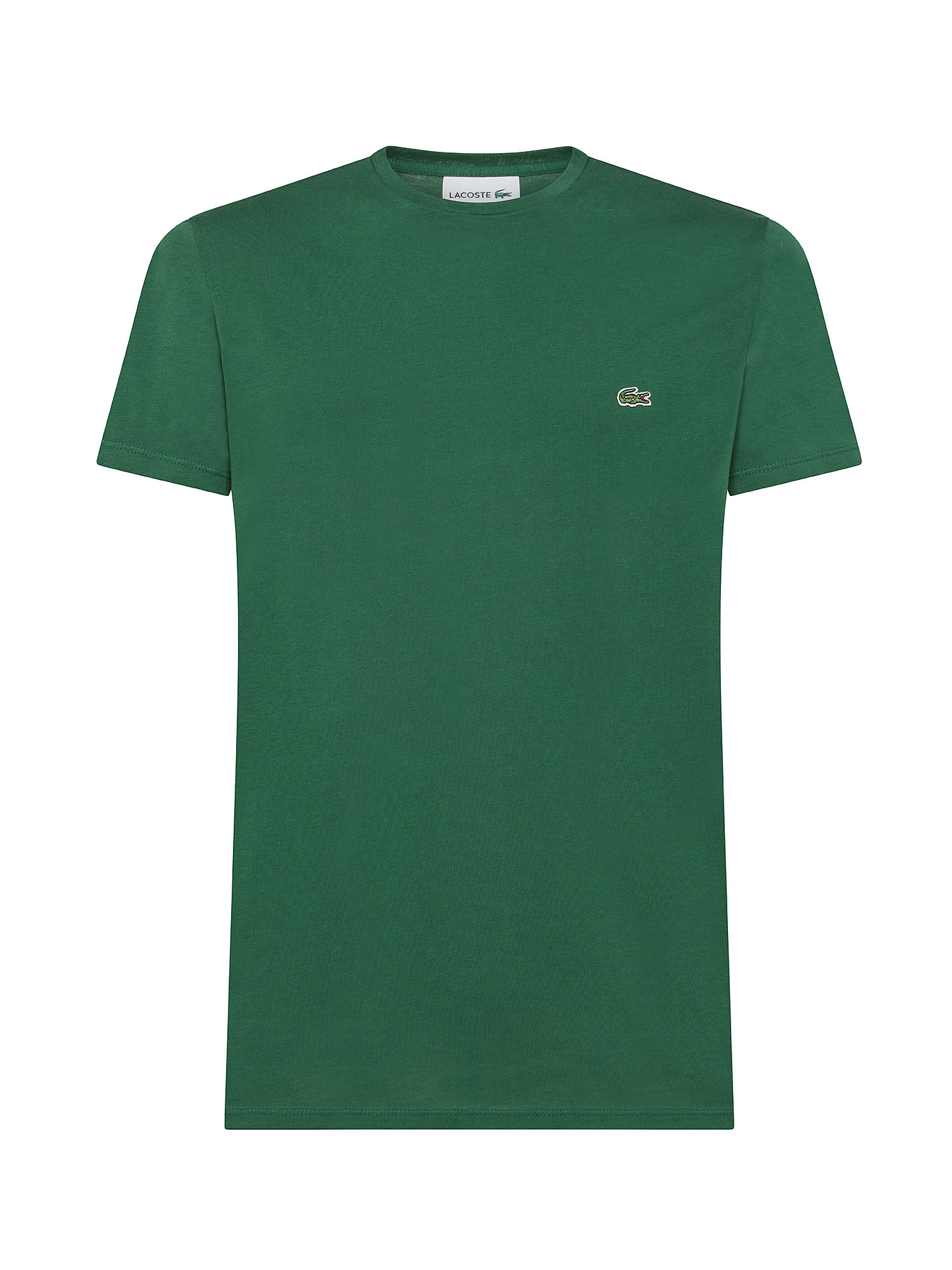 Lacoste - T-shirt girocollo in jersey di cotone Pima, Verde, large image number 0