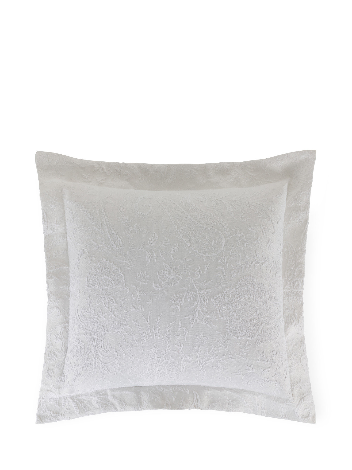 Portofino paisley patterned cushion, White, large image number 0
