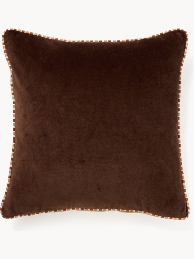Reversible velvet cushion 45x45cm