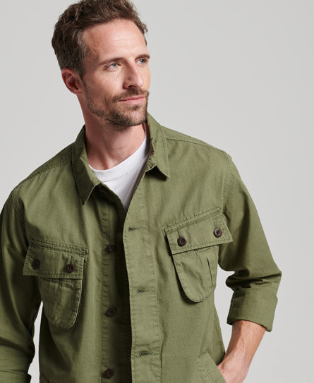 Superdry Cotton Saharan Jacket, Green, large image number 3