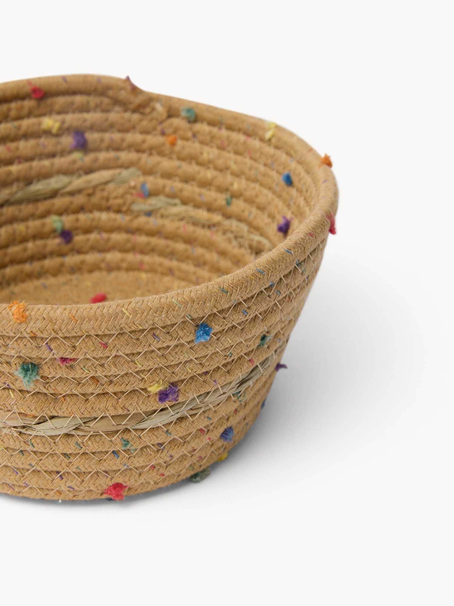 Kitchen basket with embossed polka dots - Introductory price, Natural, large image number 1
