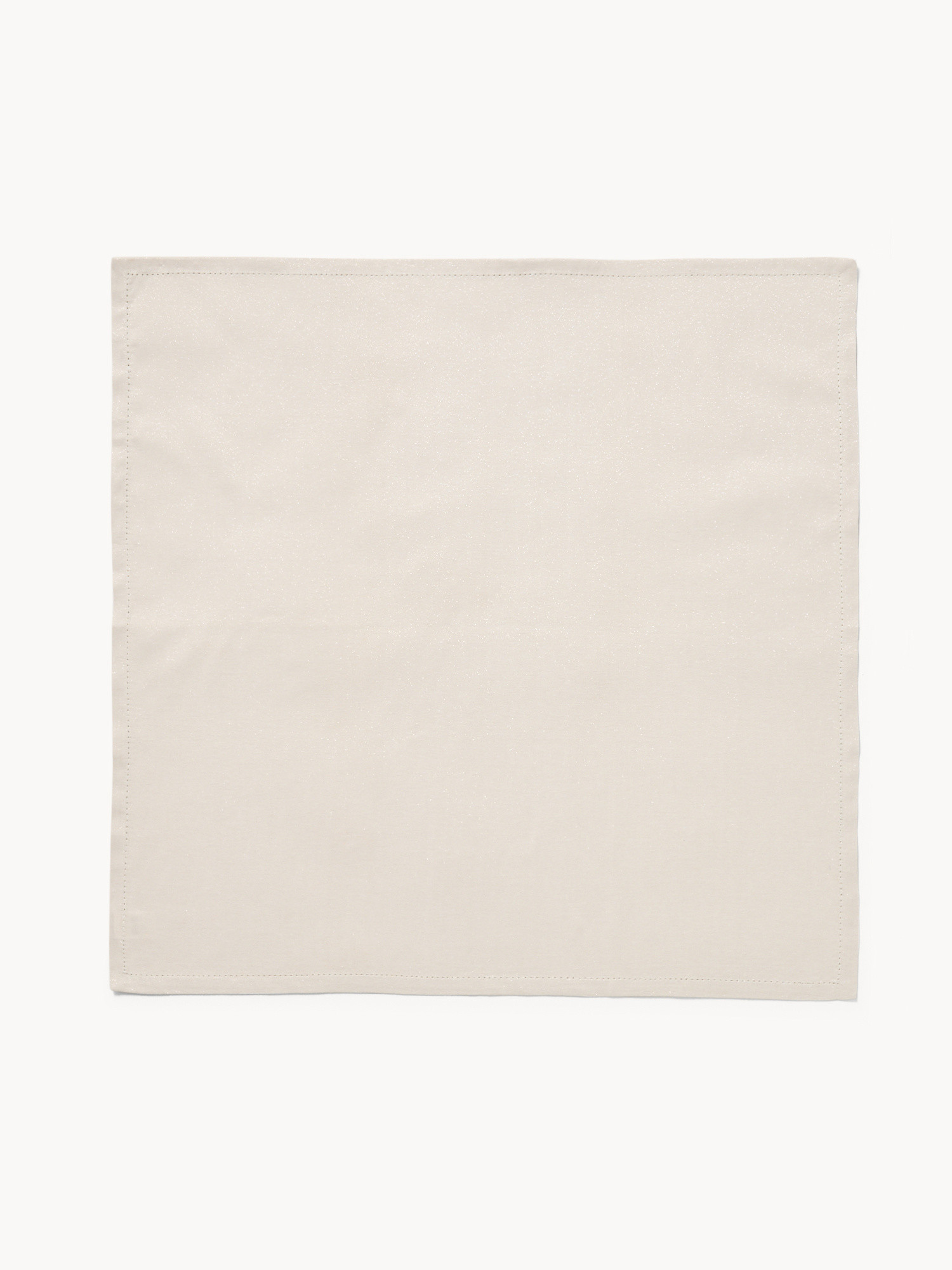 Cotton and lurex centerpiece with hemstitch, White, large image number 0