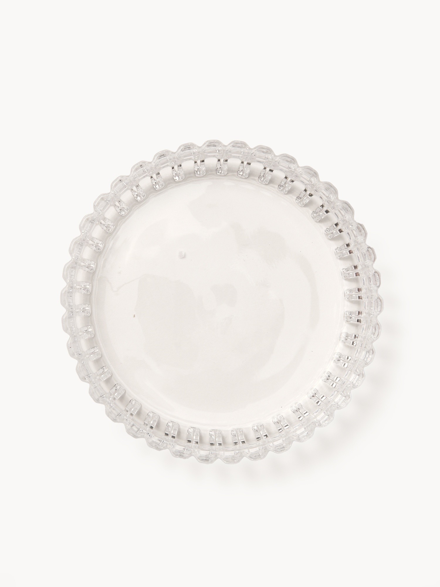 Fluted Glass Soap Dish, Transparent, large image number 0