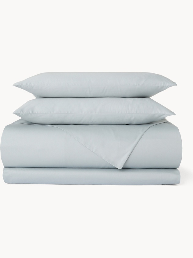 Solid Cotton Sateen Duvet Cover Set - Discounted Price