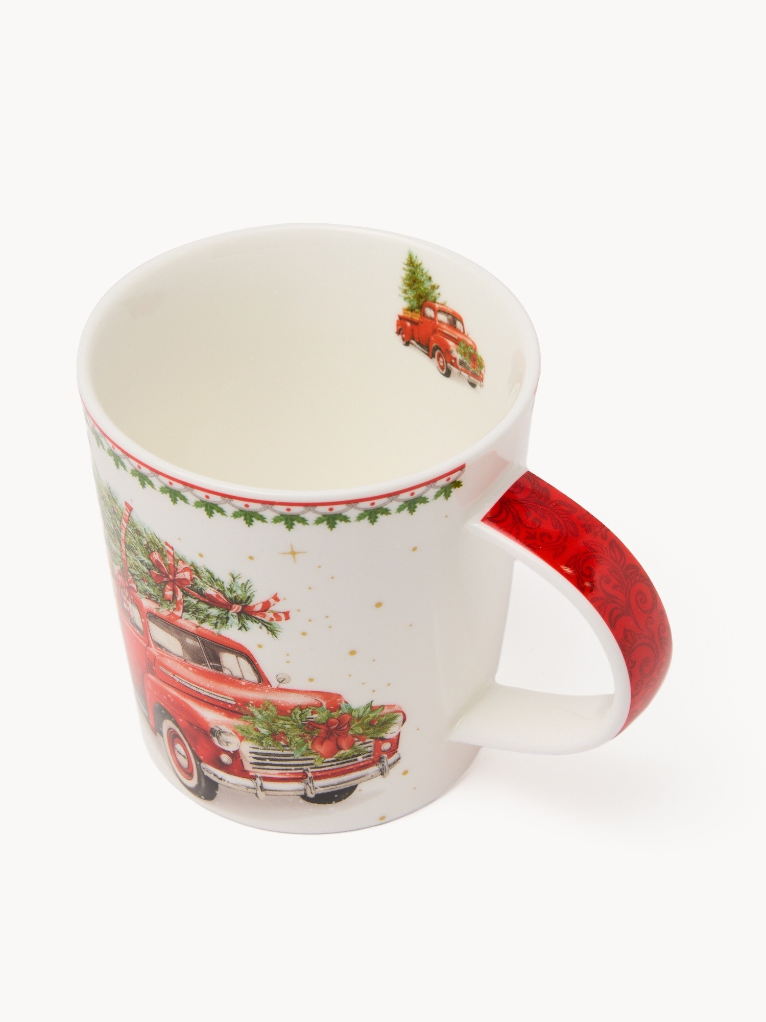 Porcelain mug with a Christmas motif, Multicolor, large image number 1