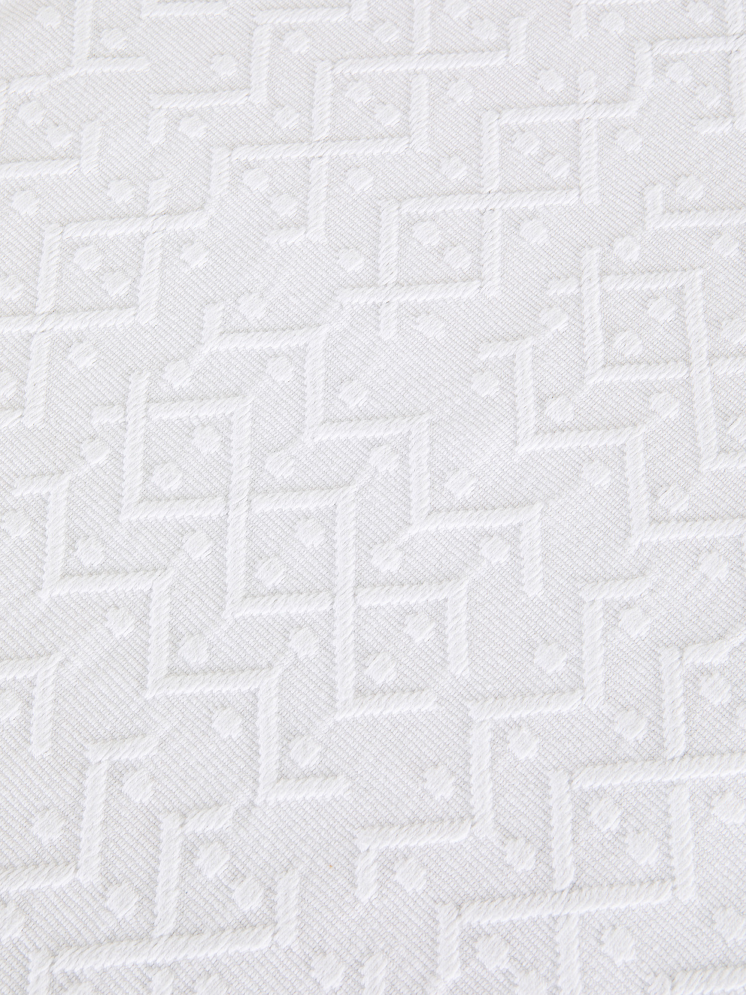 Solid color 100% cotton bedspread, White, large image number 1