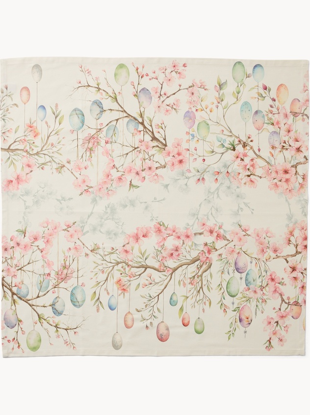 Cotton drill centerpiece with Easter print by Tessitura Randi