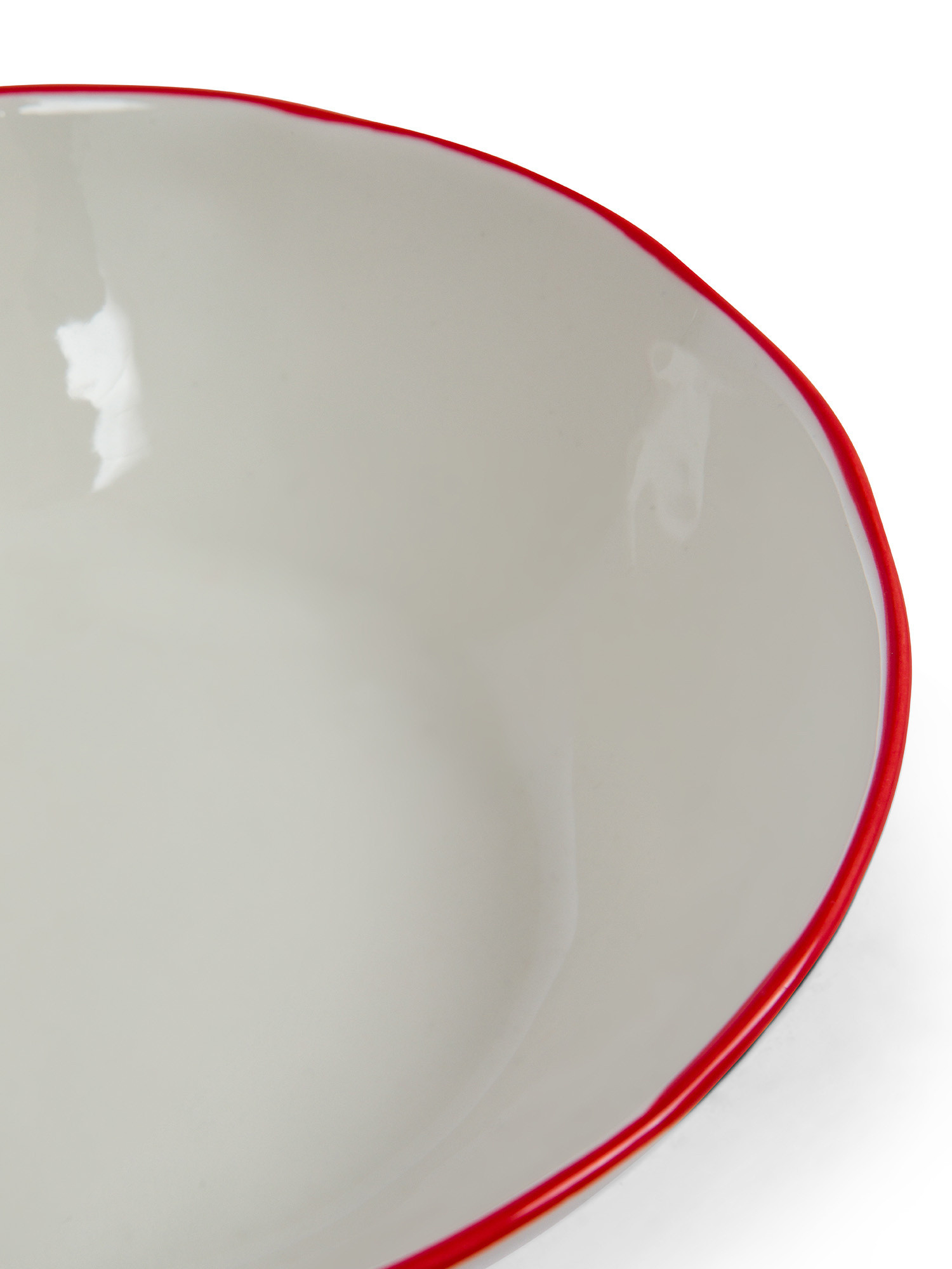 Ginevra porcelain soup plate, White Red, large image number 1