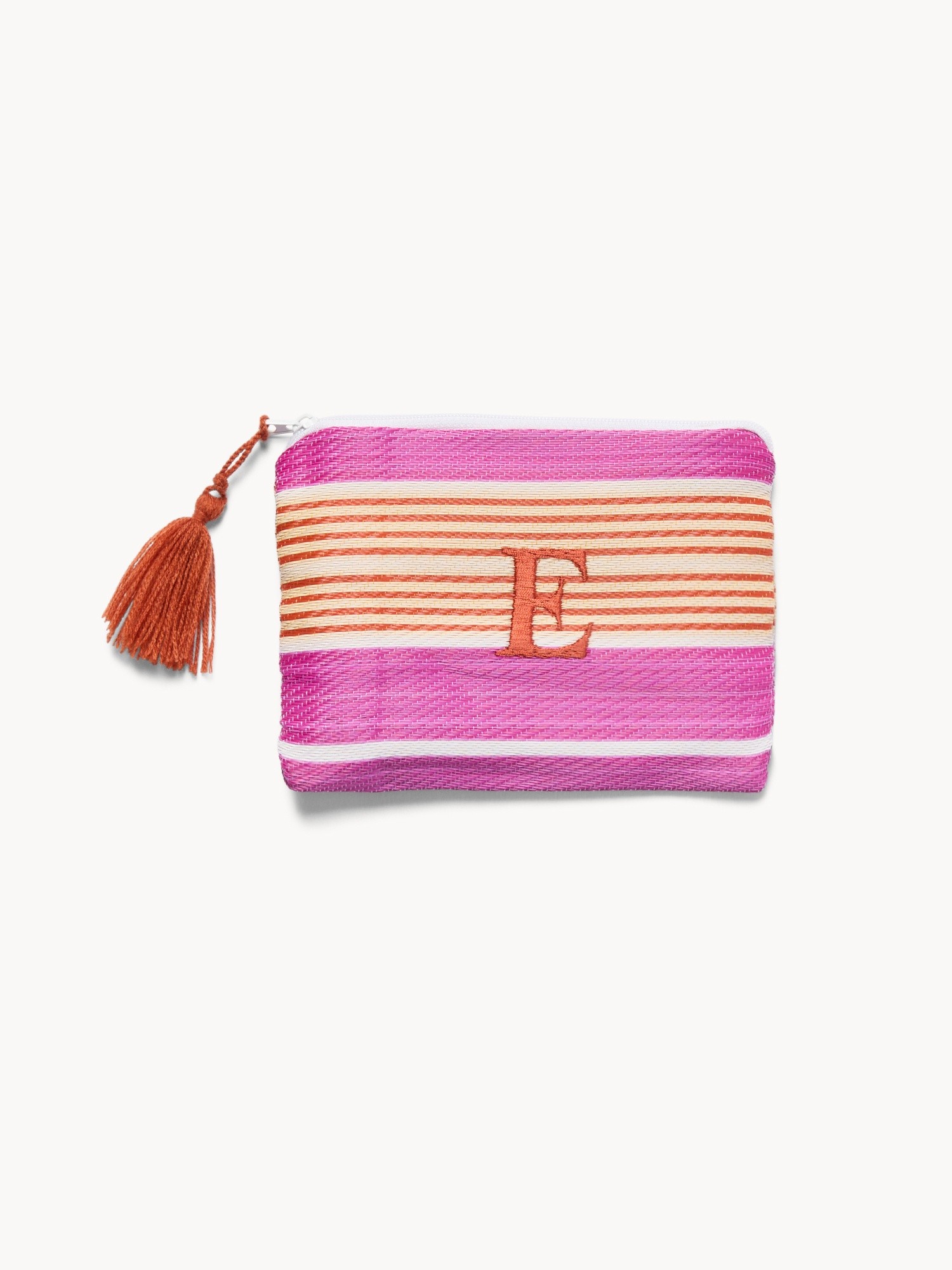 Pochette con lettera ricamata E, Multicolor Lettera E, large image number 0