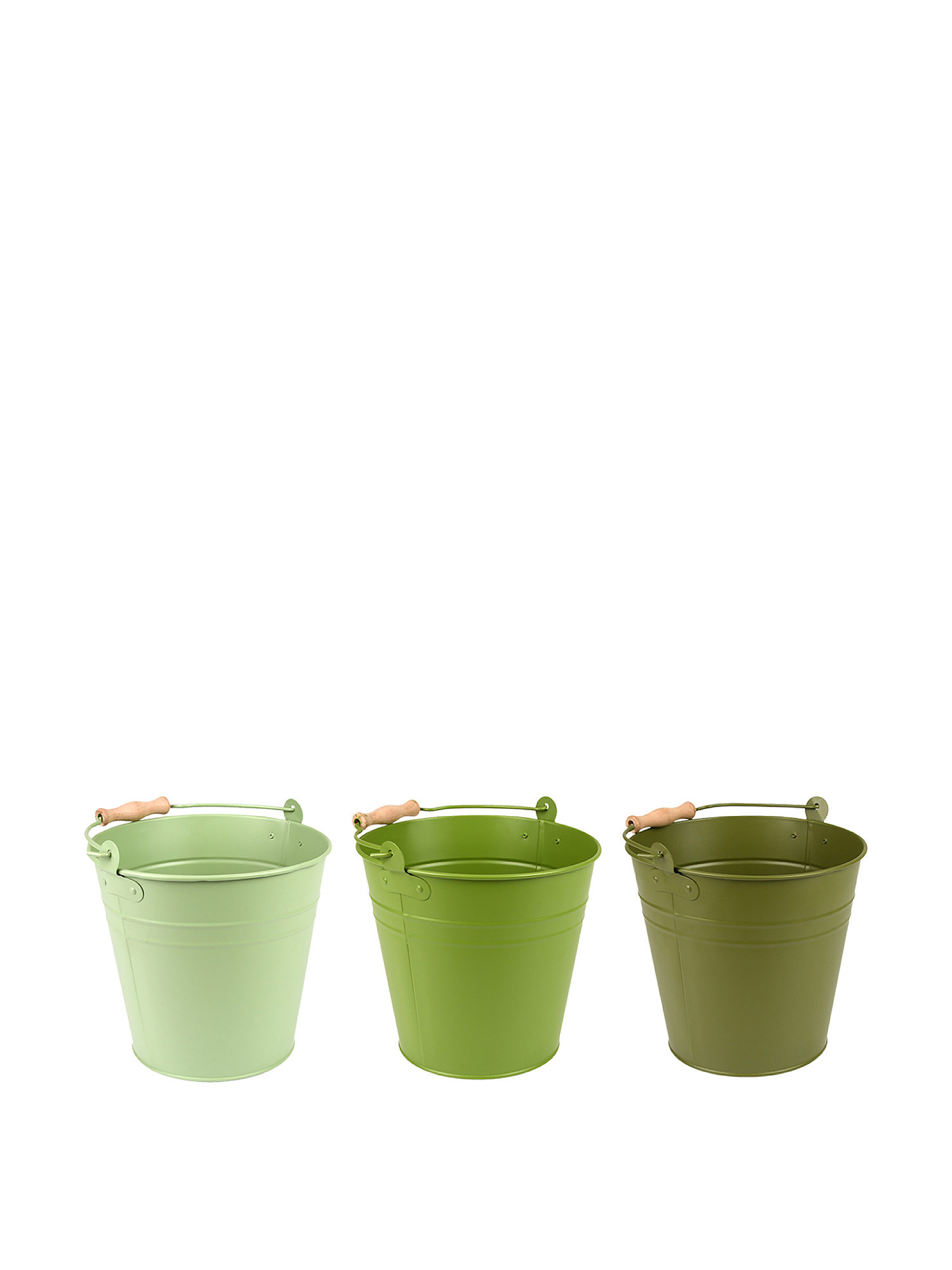 Colored metal bucket, Green, large image number 0