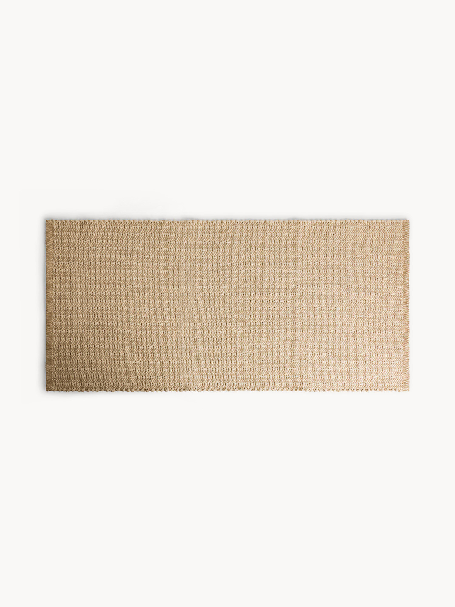 Solid-color cotton bath mat, Beige, large image number 0