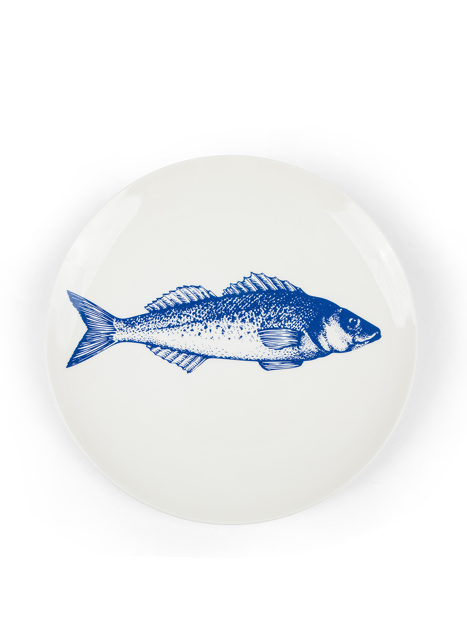 New bone china serving plate with fish motif, White, large image number 0