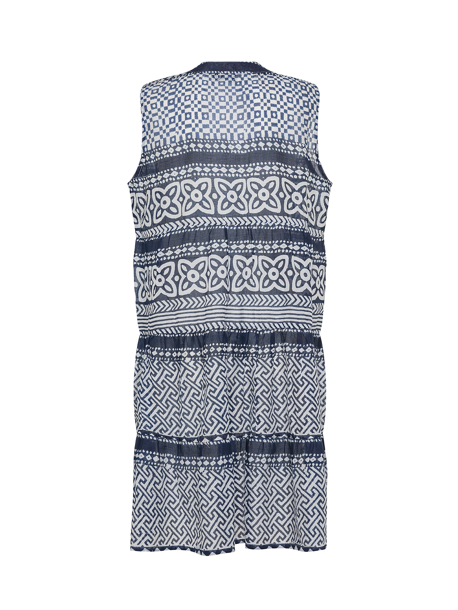 Koan - Patterned cotton dress, Dark Blue, large image number 1
