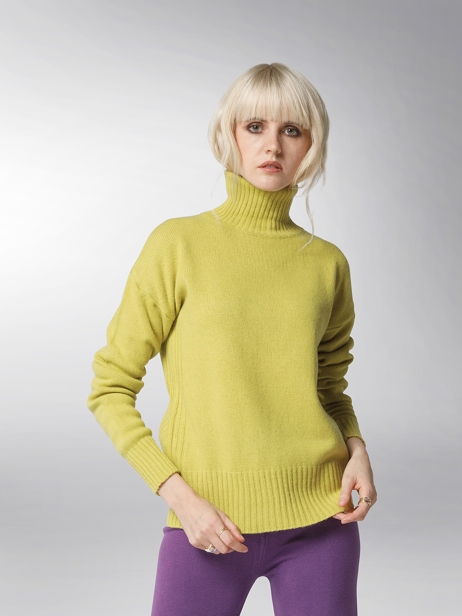 K Collection - Turtleneck sweater, Acid Green, large image number 3