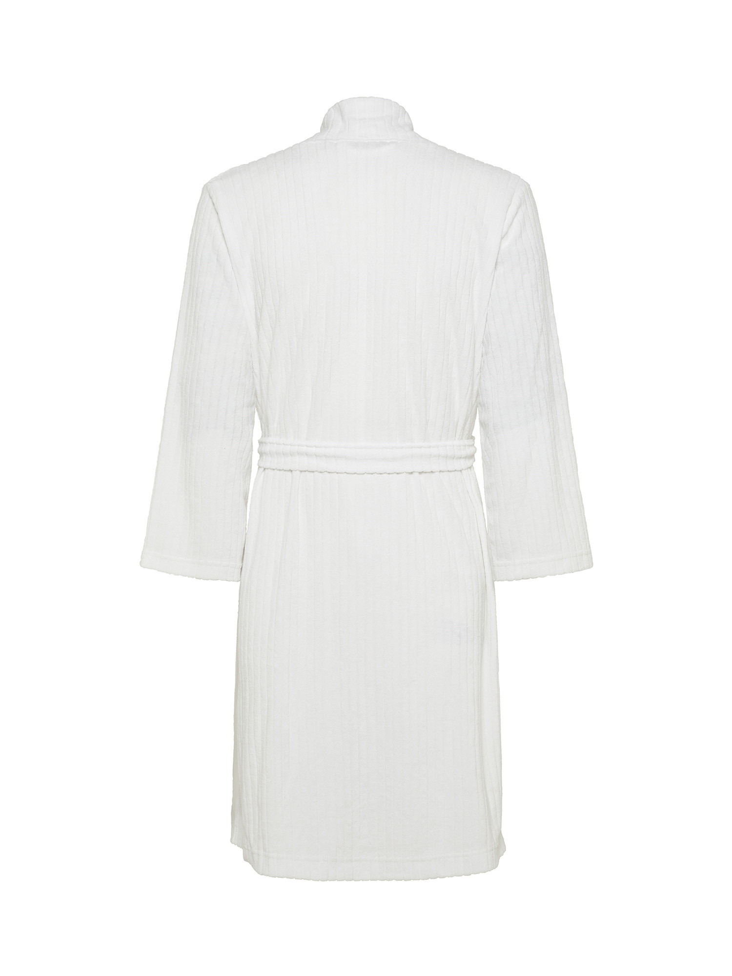 Knitted bathrobe, White, large image number 1