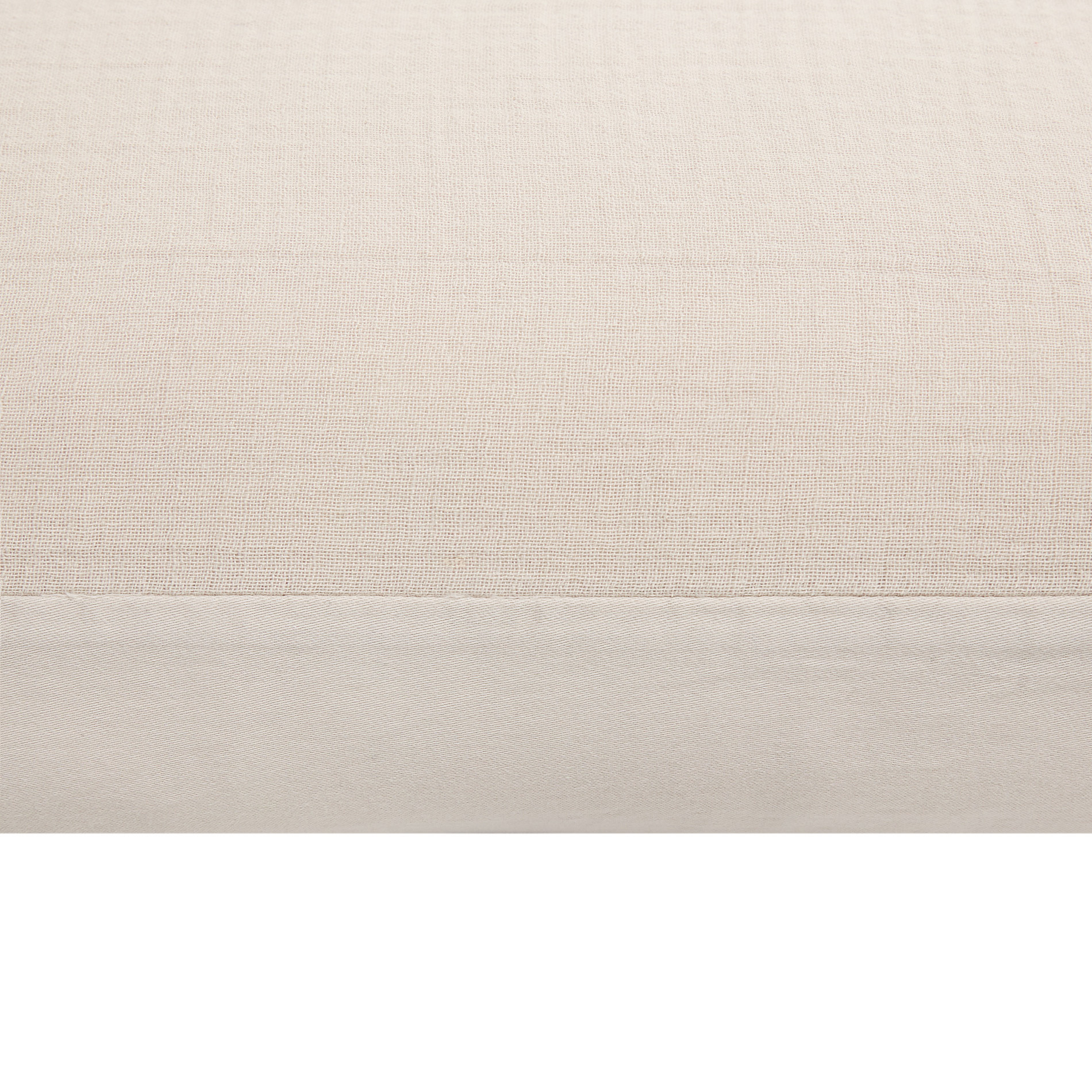 Solid colour pillowcase cotton gauze, Light Beige, large image number 1