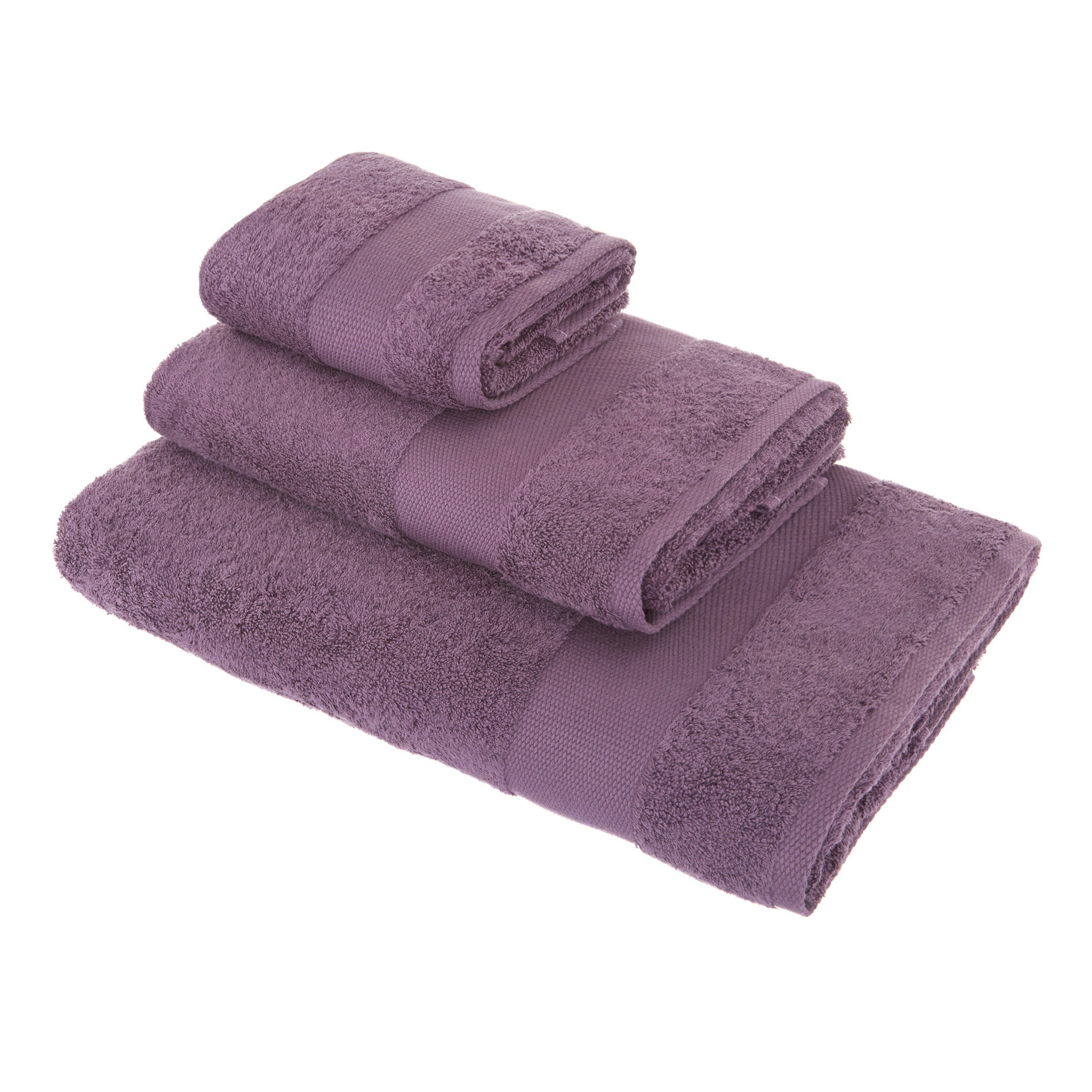 Zefiro pure cotton terry towel, Purple Eggplant, large image number 0