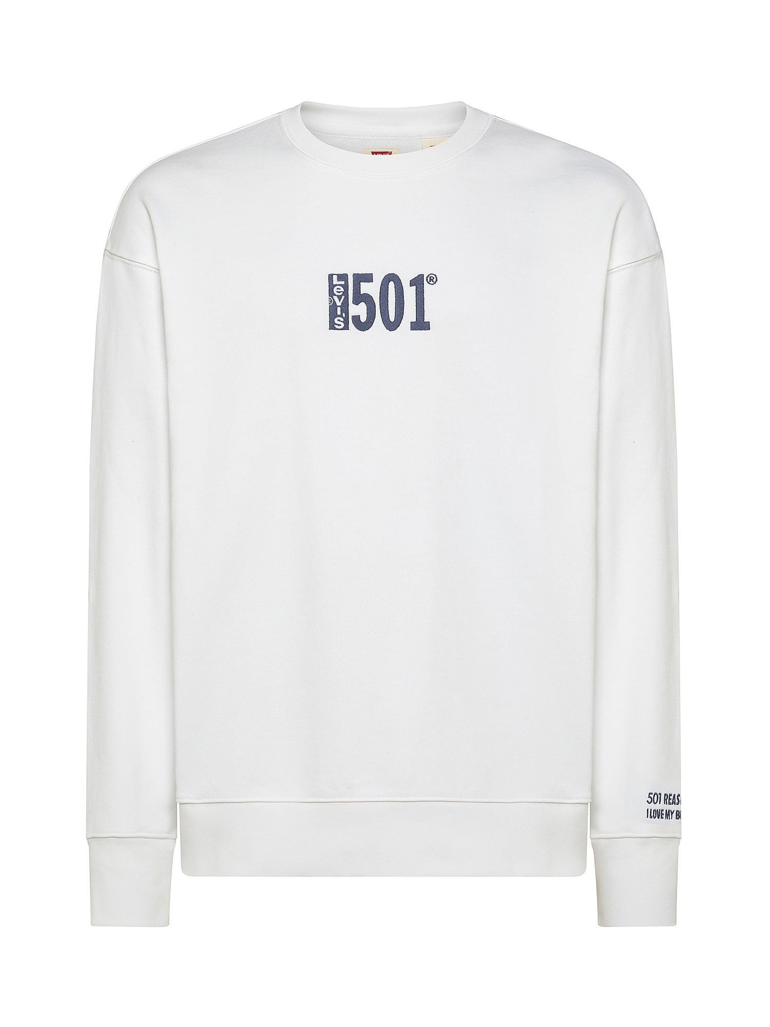 Sweatshirt with embroidery, White, large image number 0