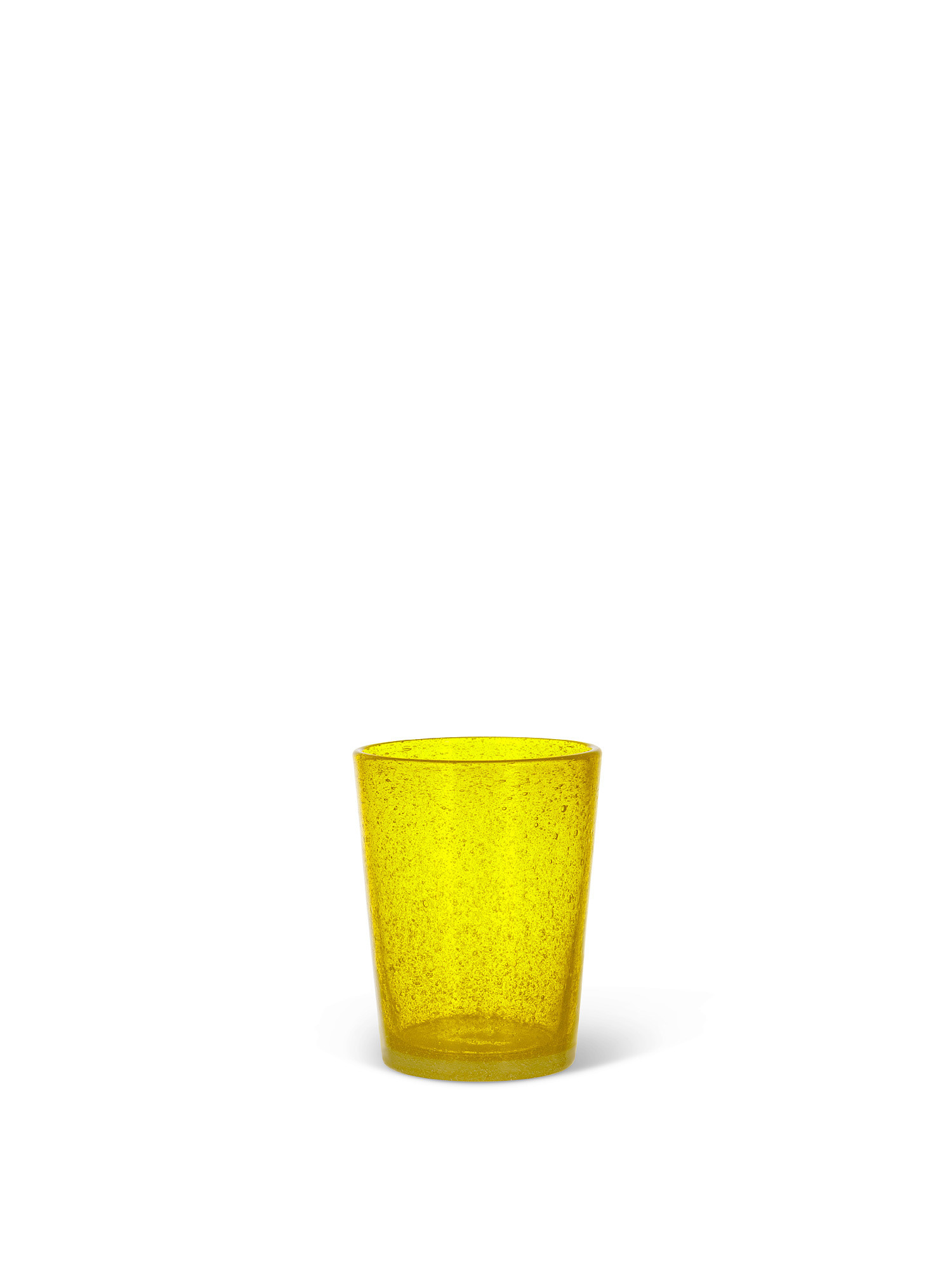 Bicchiere vetro colorato in pasta Matera, Giallo, large image number 0