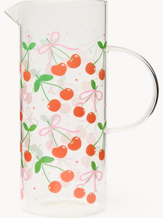 Caraffa in vetro motivo ciliegie - Prezzo di lancio