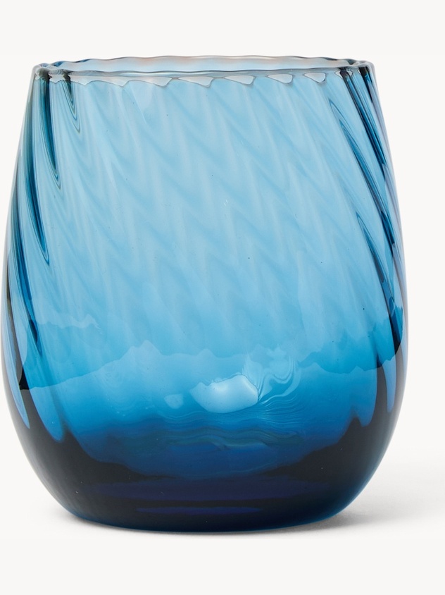 Bicchiere in vetro effetto optical