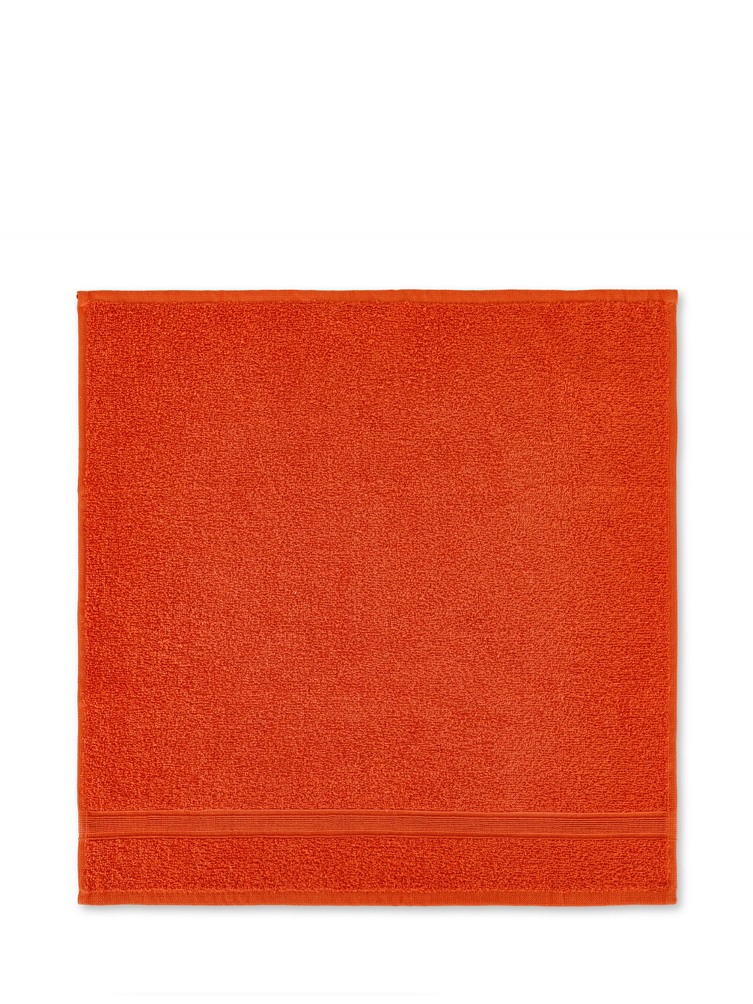 Set of 3 plain color cotton terry cloths, Orange, large image number 2