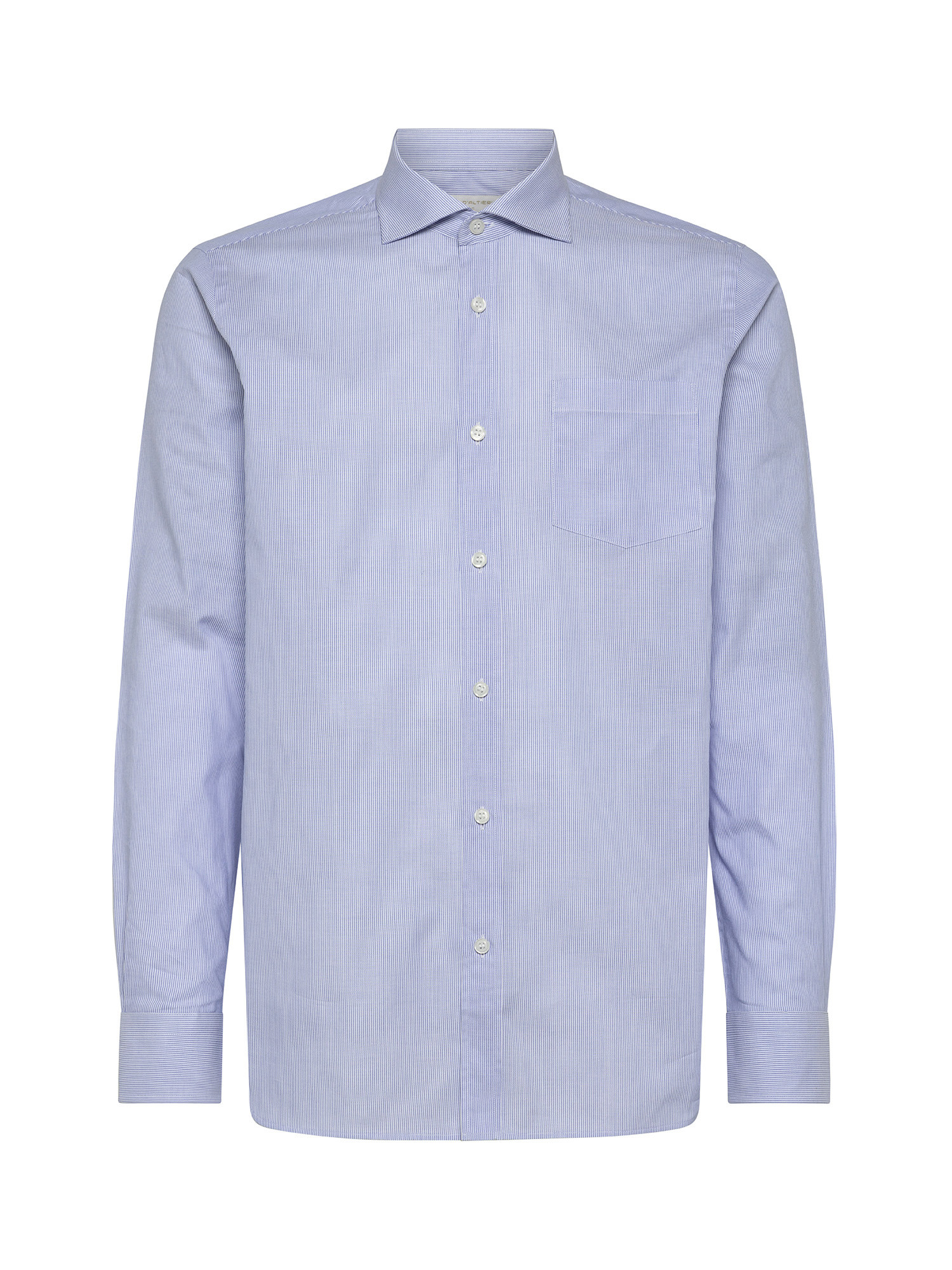 Basic tailor fit shirt in pure cotton, Light Blue, large image number 1